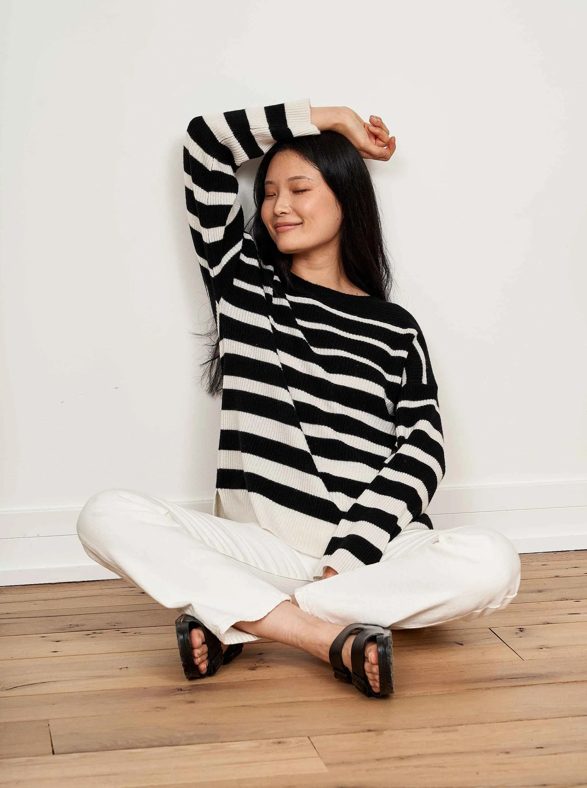 La Ligne Sweaters*Charlotte Sweater Black/Cream