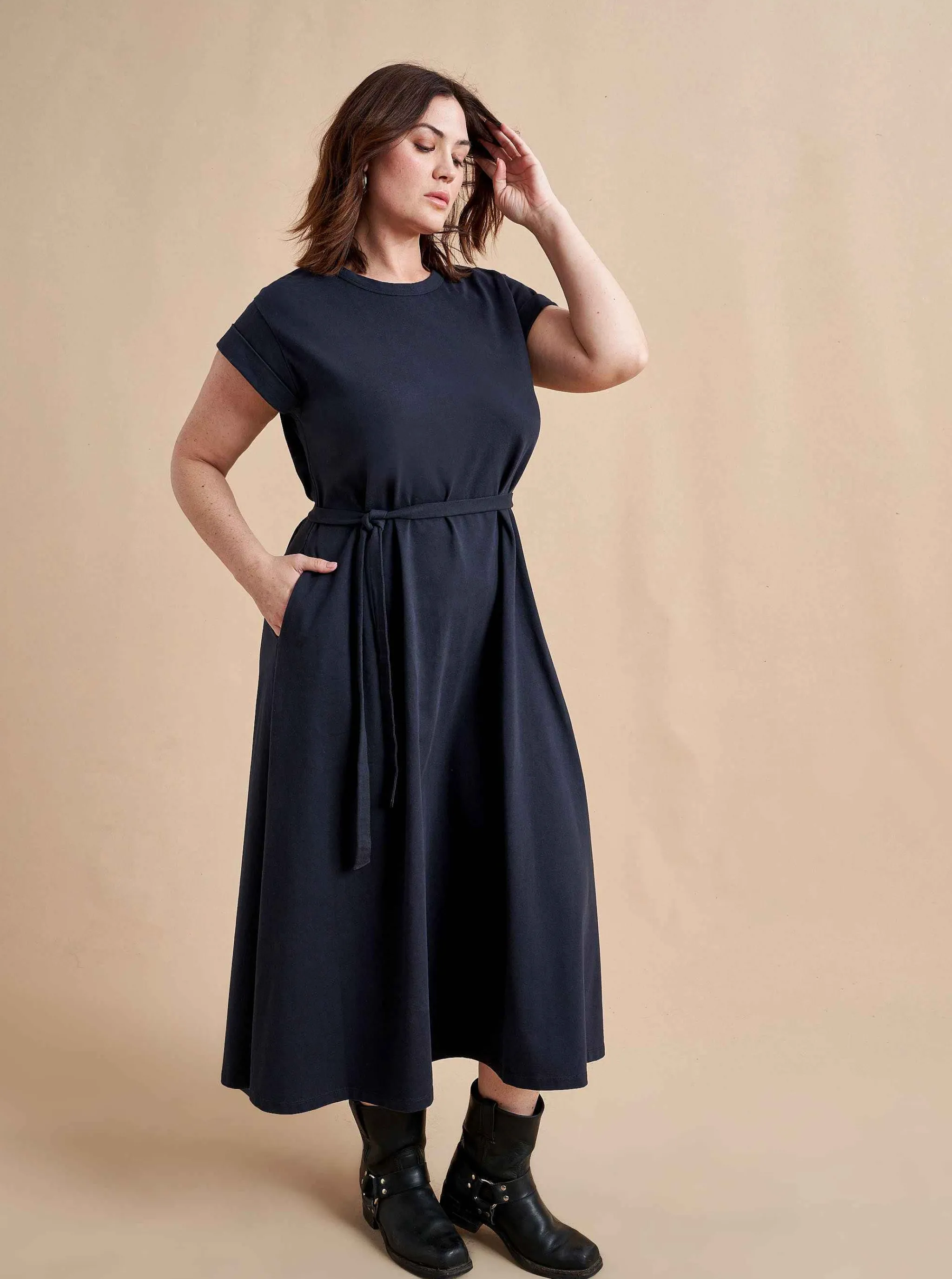 La Ligne Midi Dresses*Andie Dress Navy