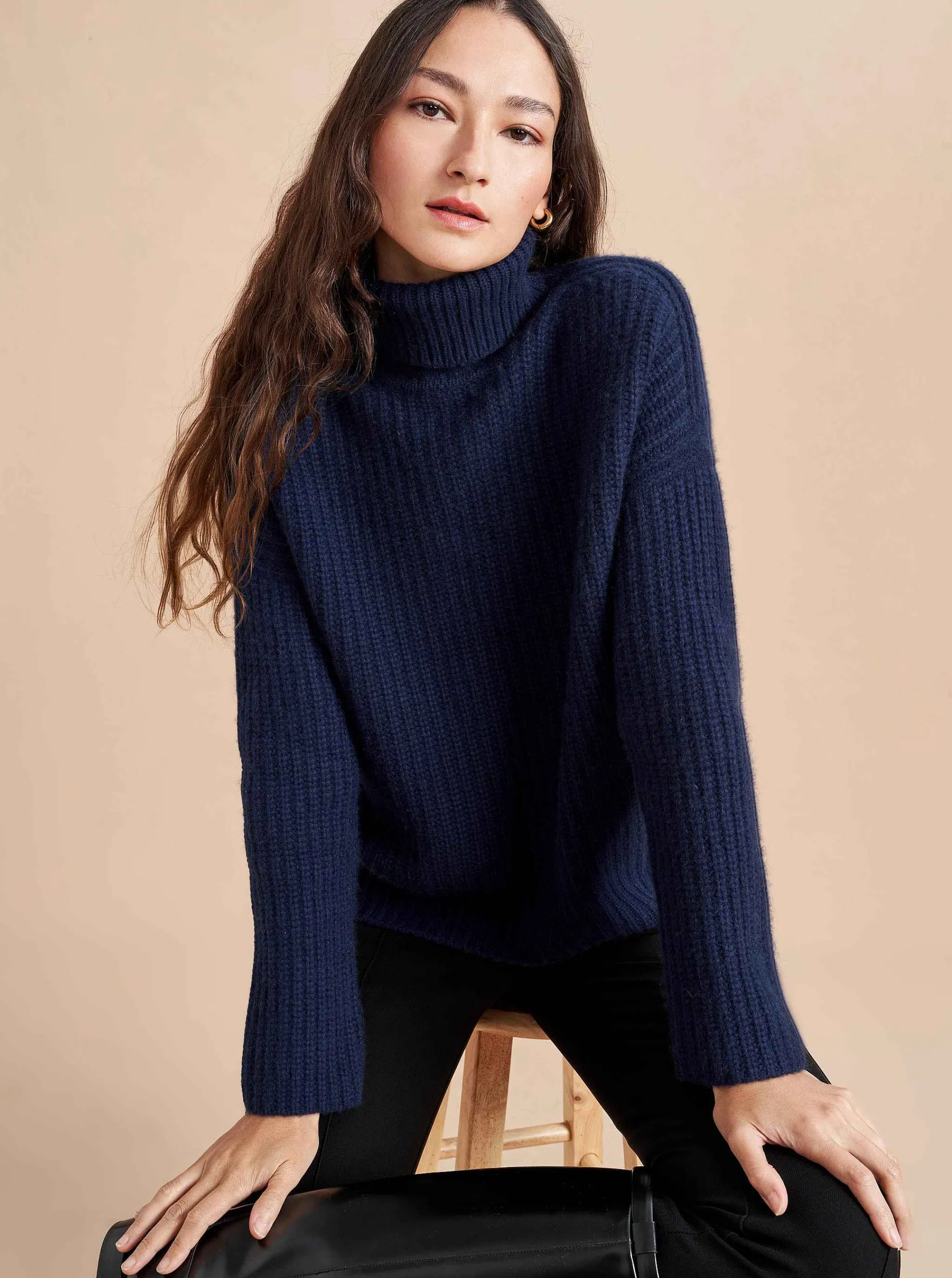 La Ligne Turtlenecks*Toujours Turtleneck Navy