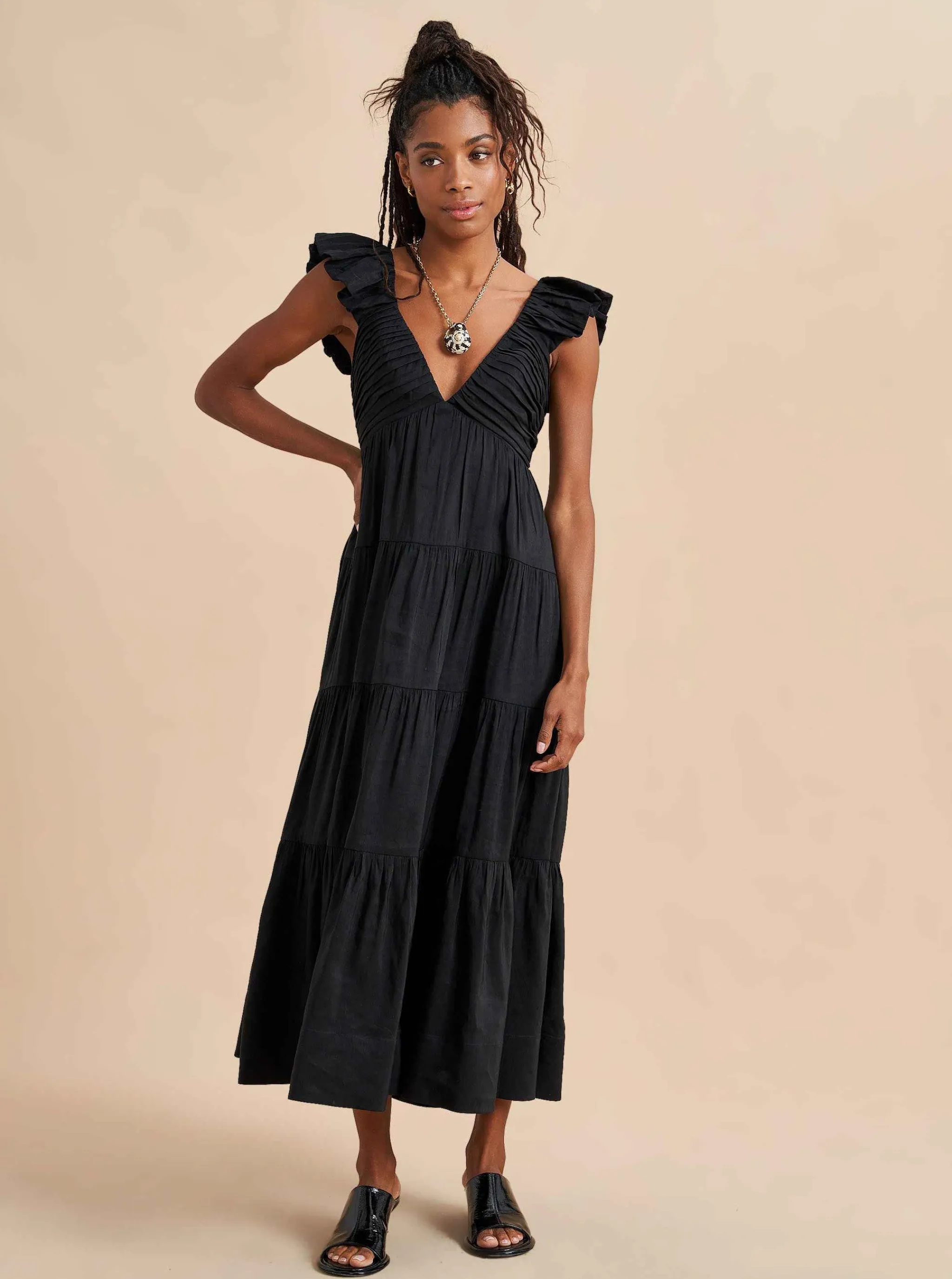 La Ligne Midi Dresses*Anais Dress Black