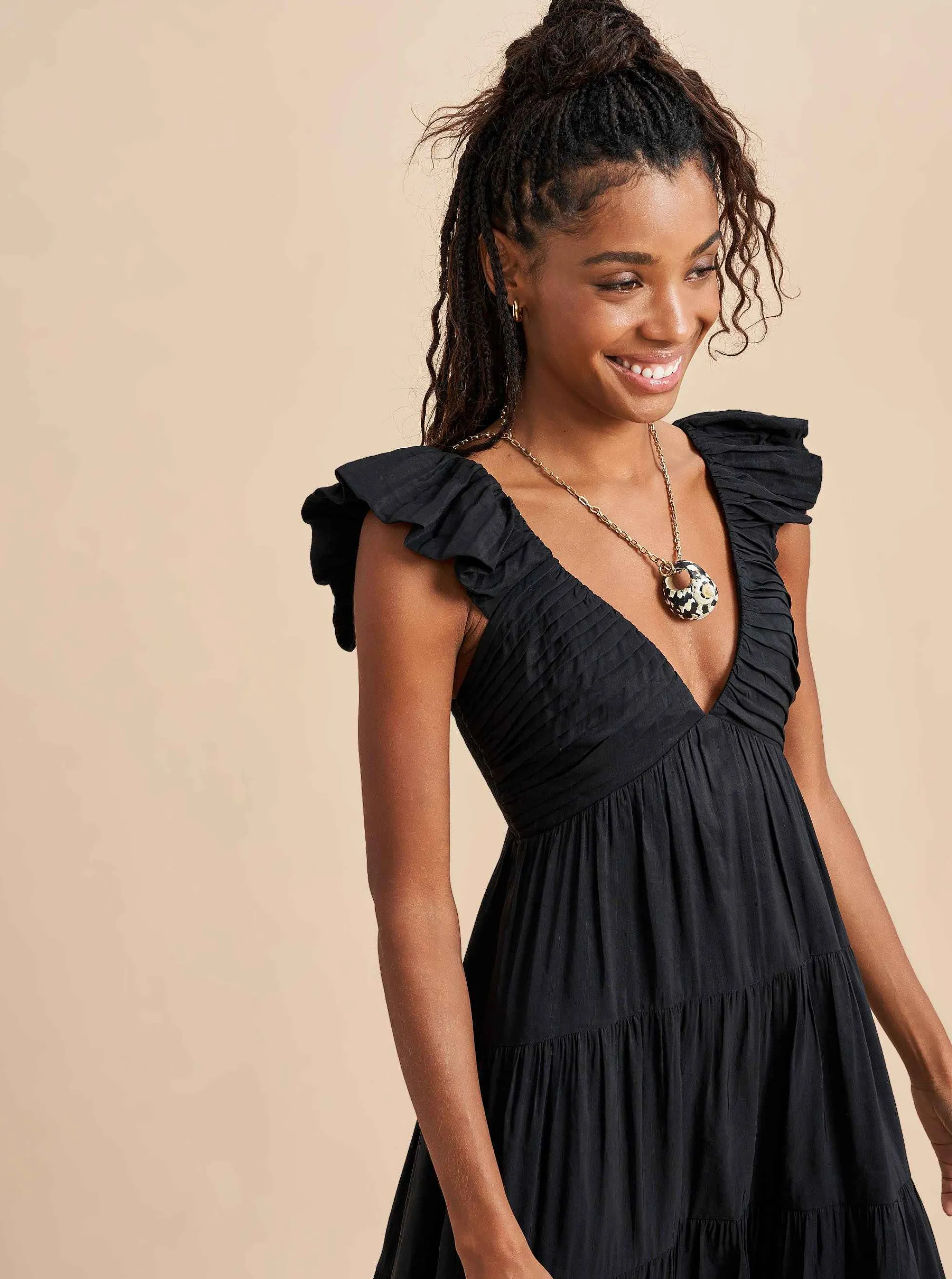 La Ligne Midi Dresses*Anais Dress Black