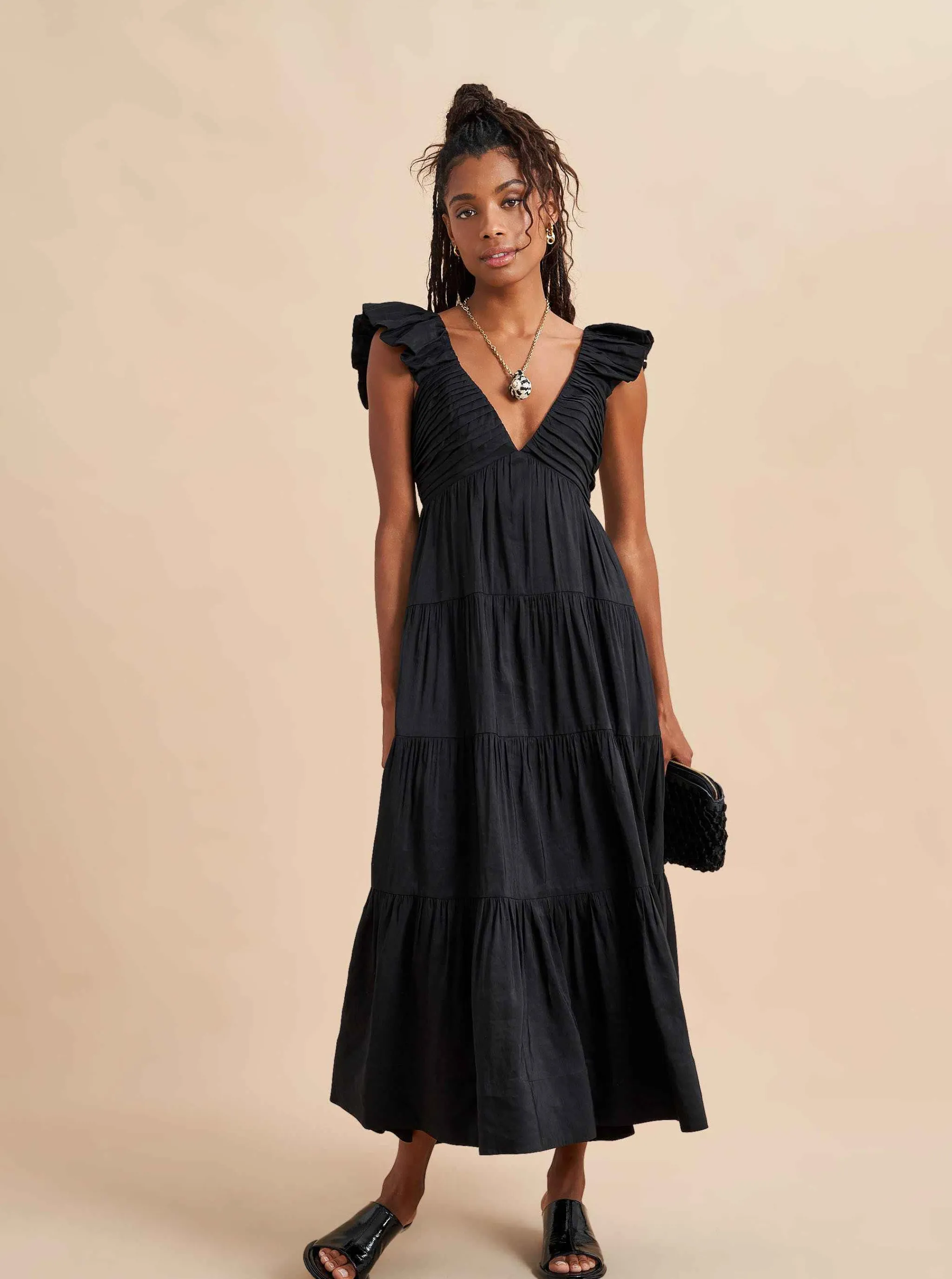 La Ligne Midi Dresses*Anais Dress Black