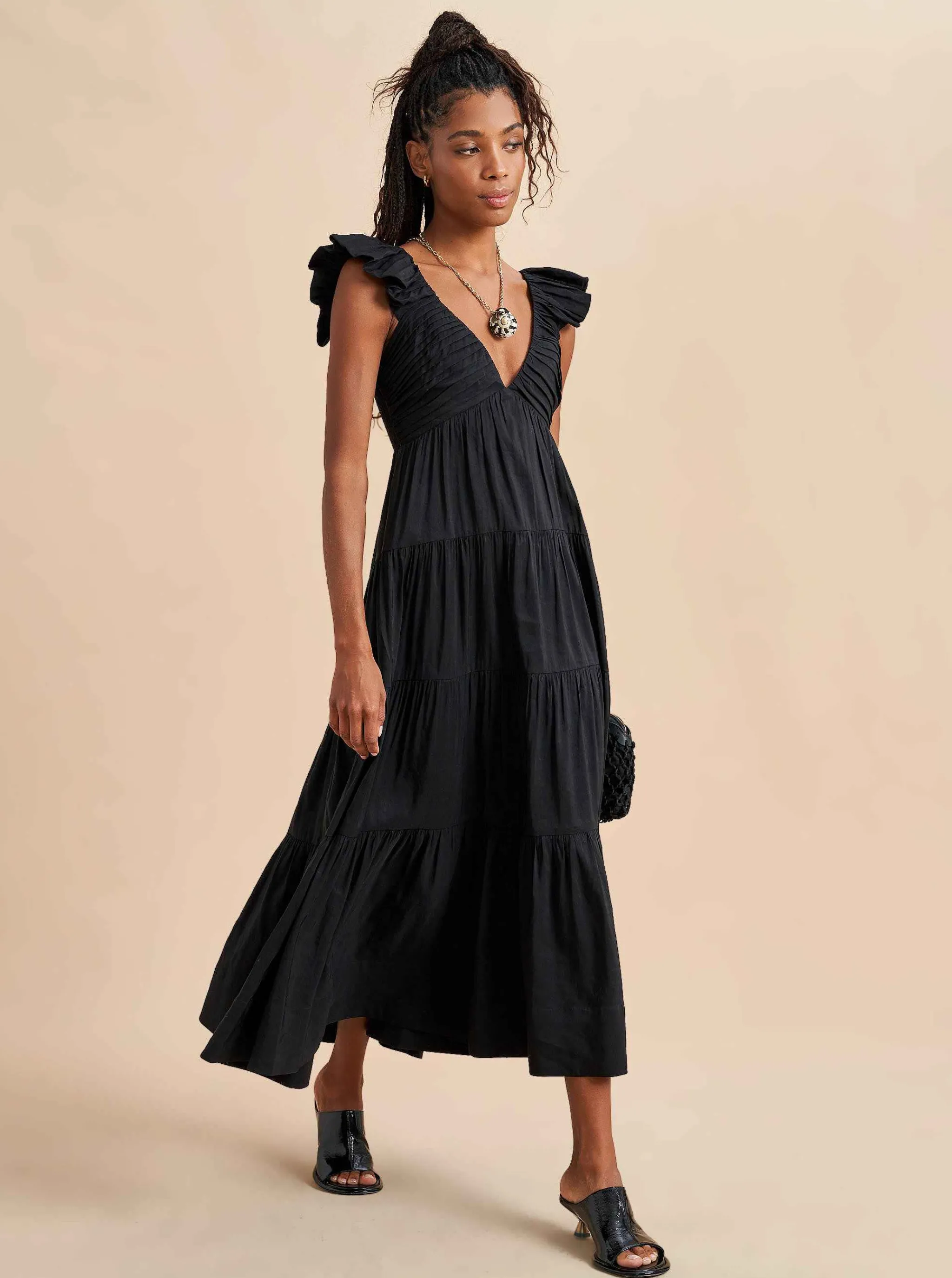 La Ligne Midi Dresses*Anais Dress Black