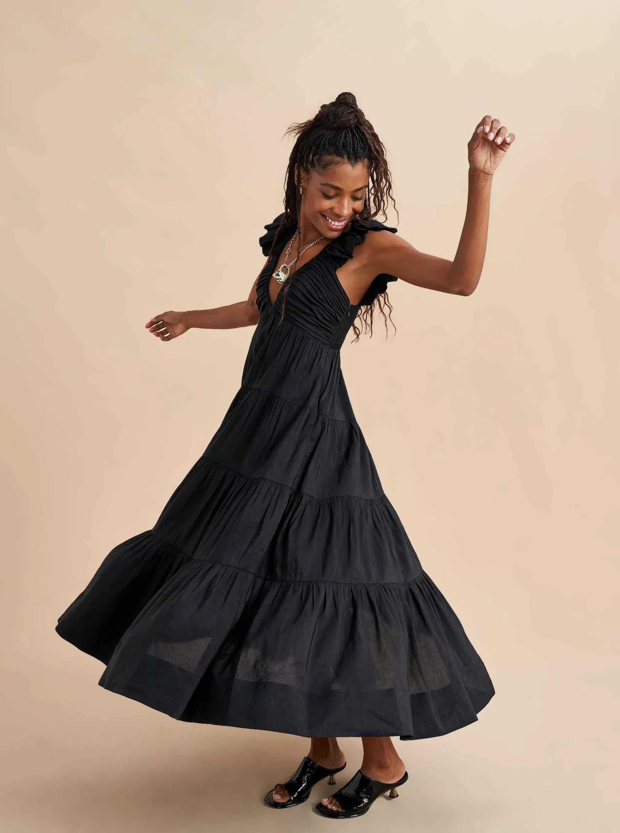 La Ligne Midi Dresses*Anais Dress Black
