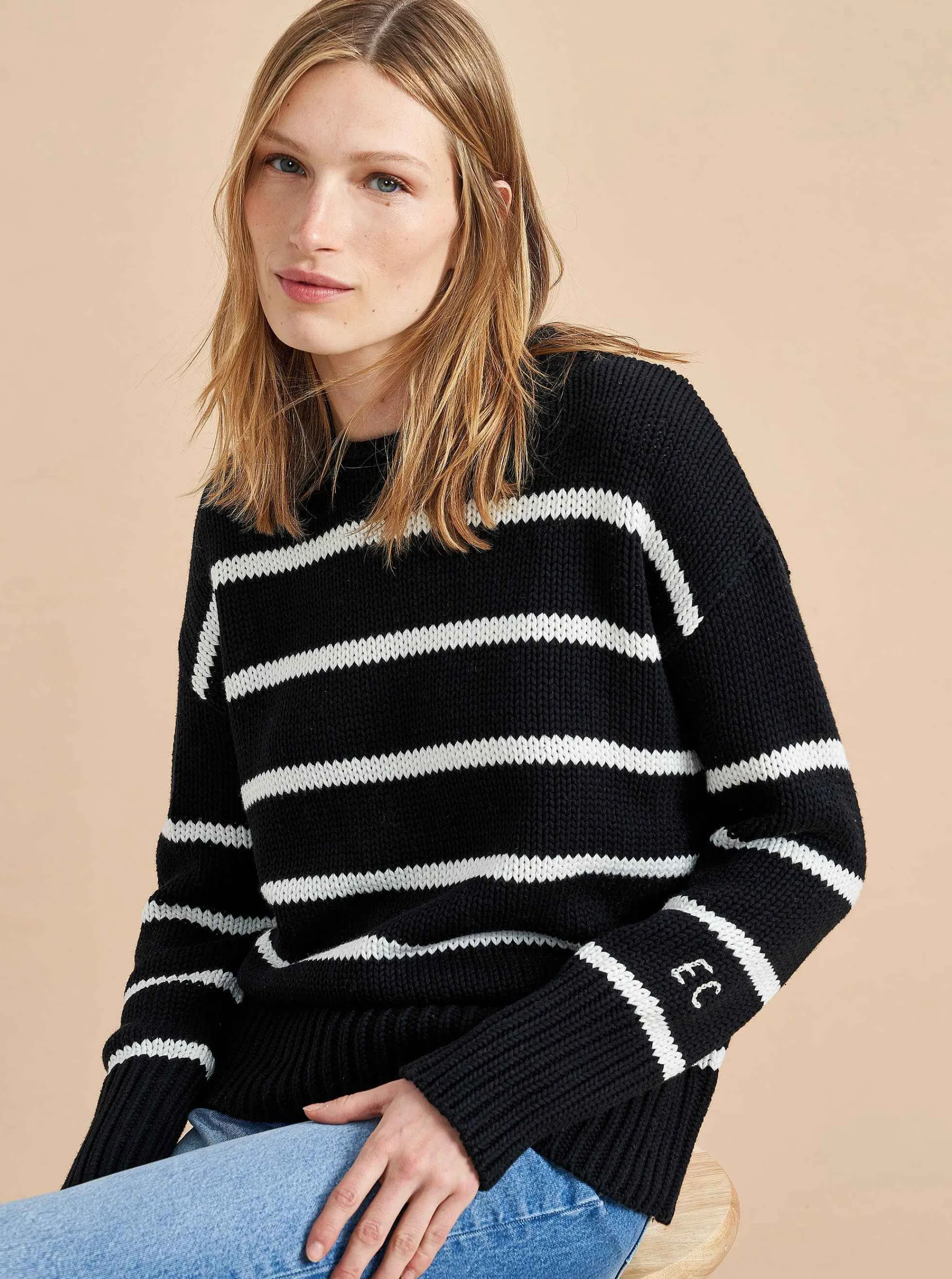 La Ligne Sweaters*Marina Sweater Camel/Cream
