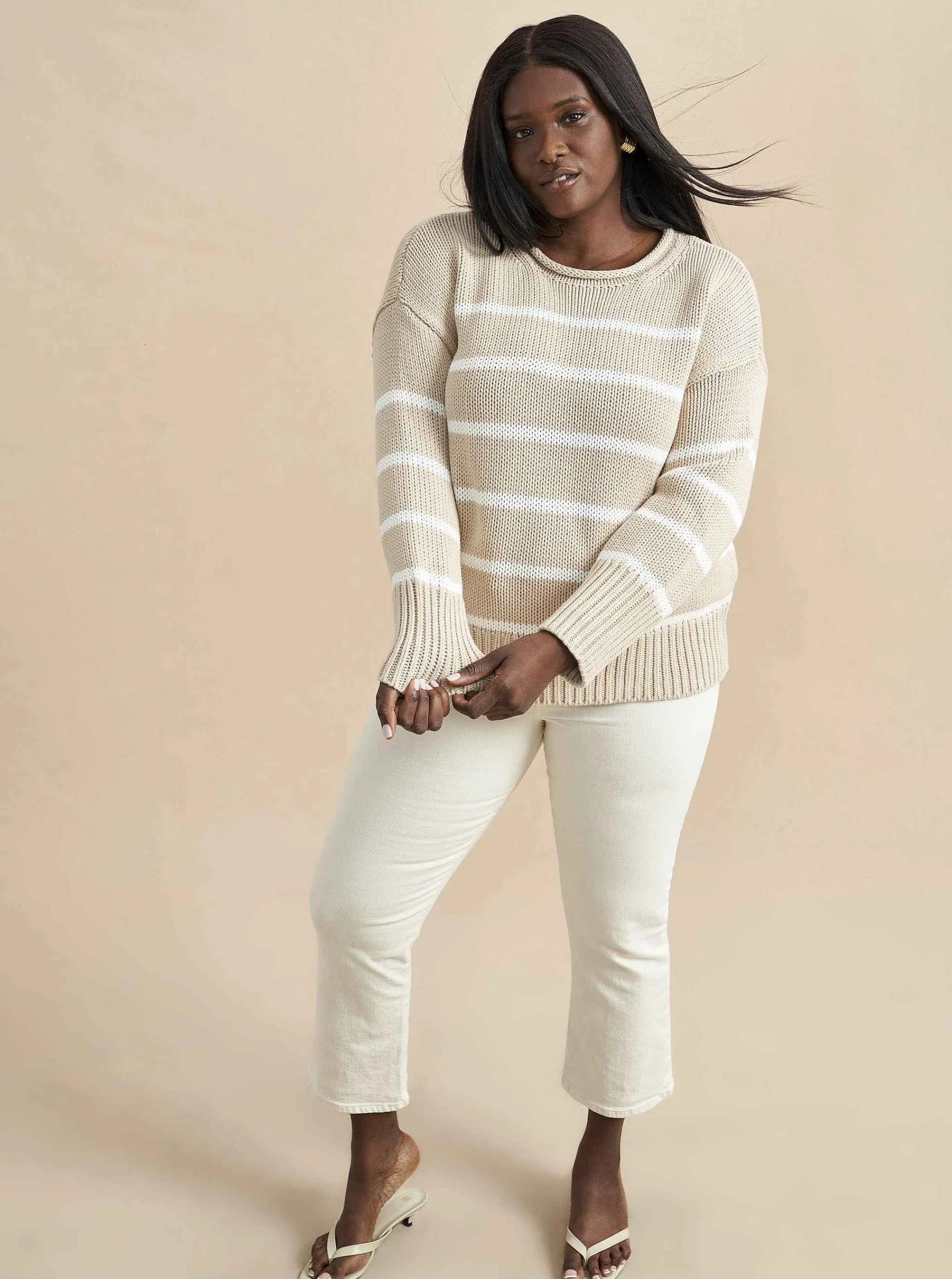 La Ligne Sweaters*Marina Sweater Camel/Cream