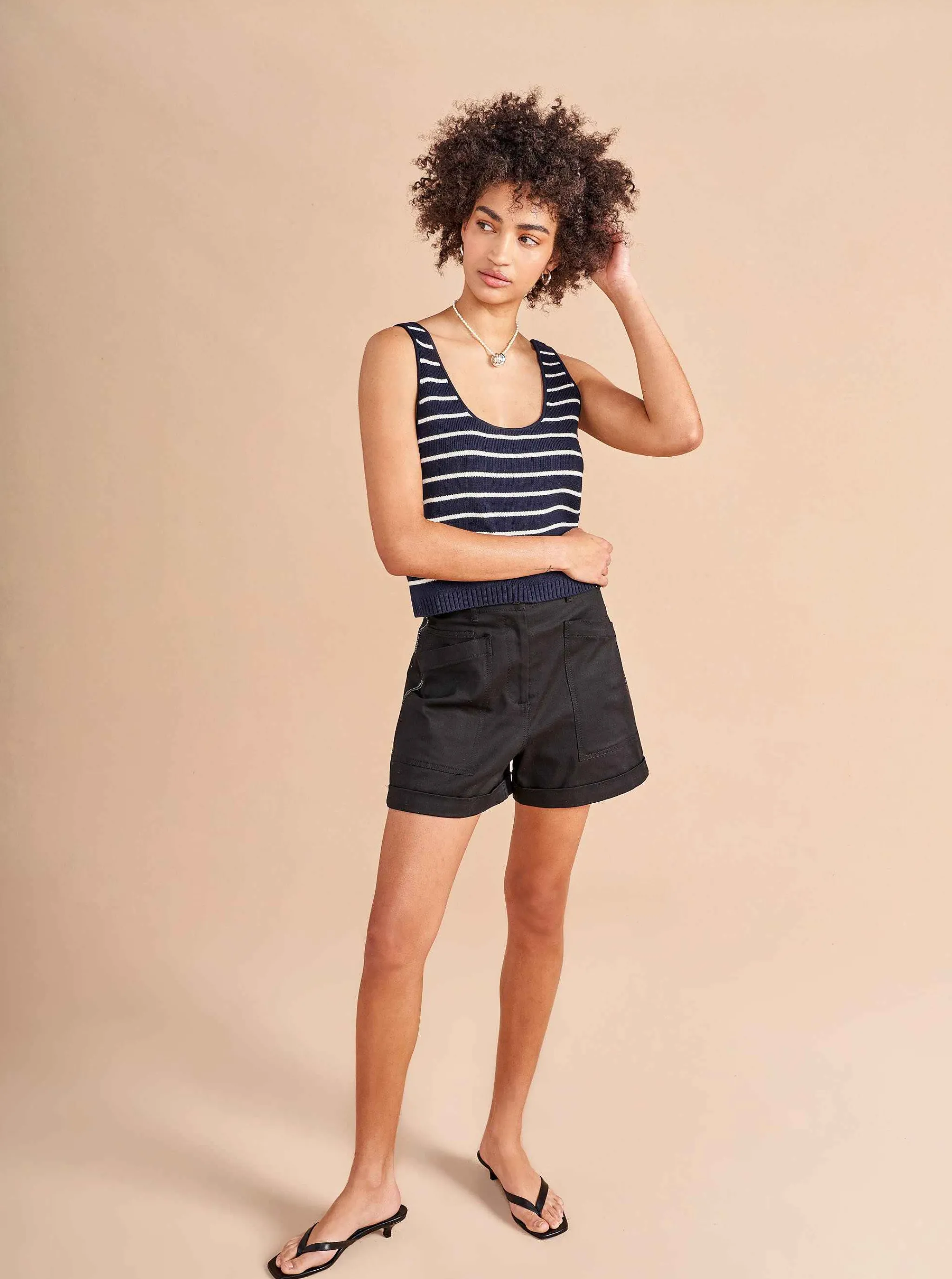 La Ligne Tops*Sailor Tank Navy/Cream