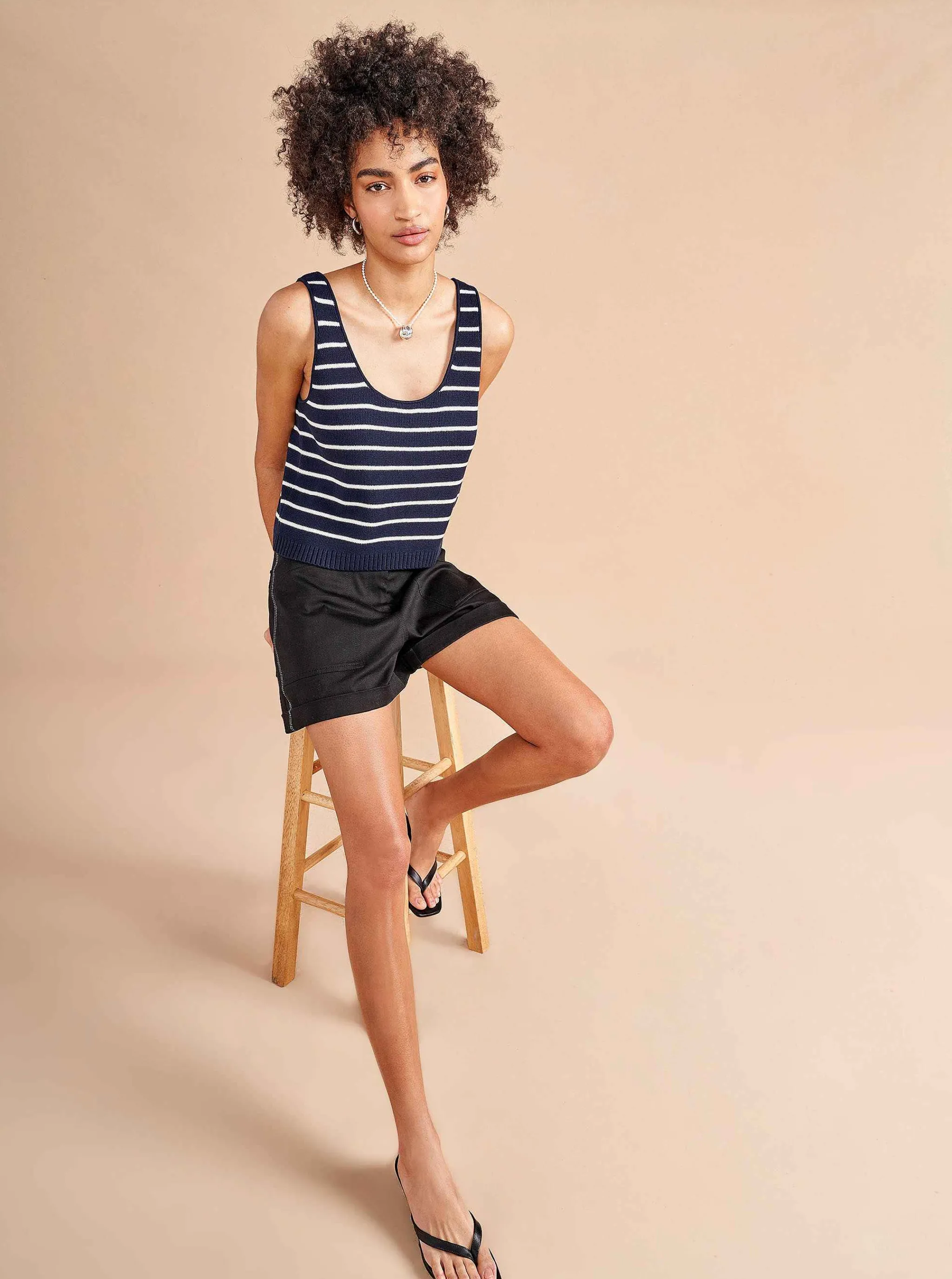 La Ligne Tops*Sailor Tank Navy/Cream