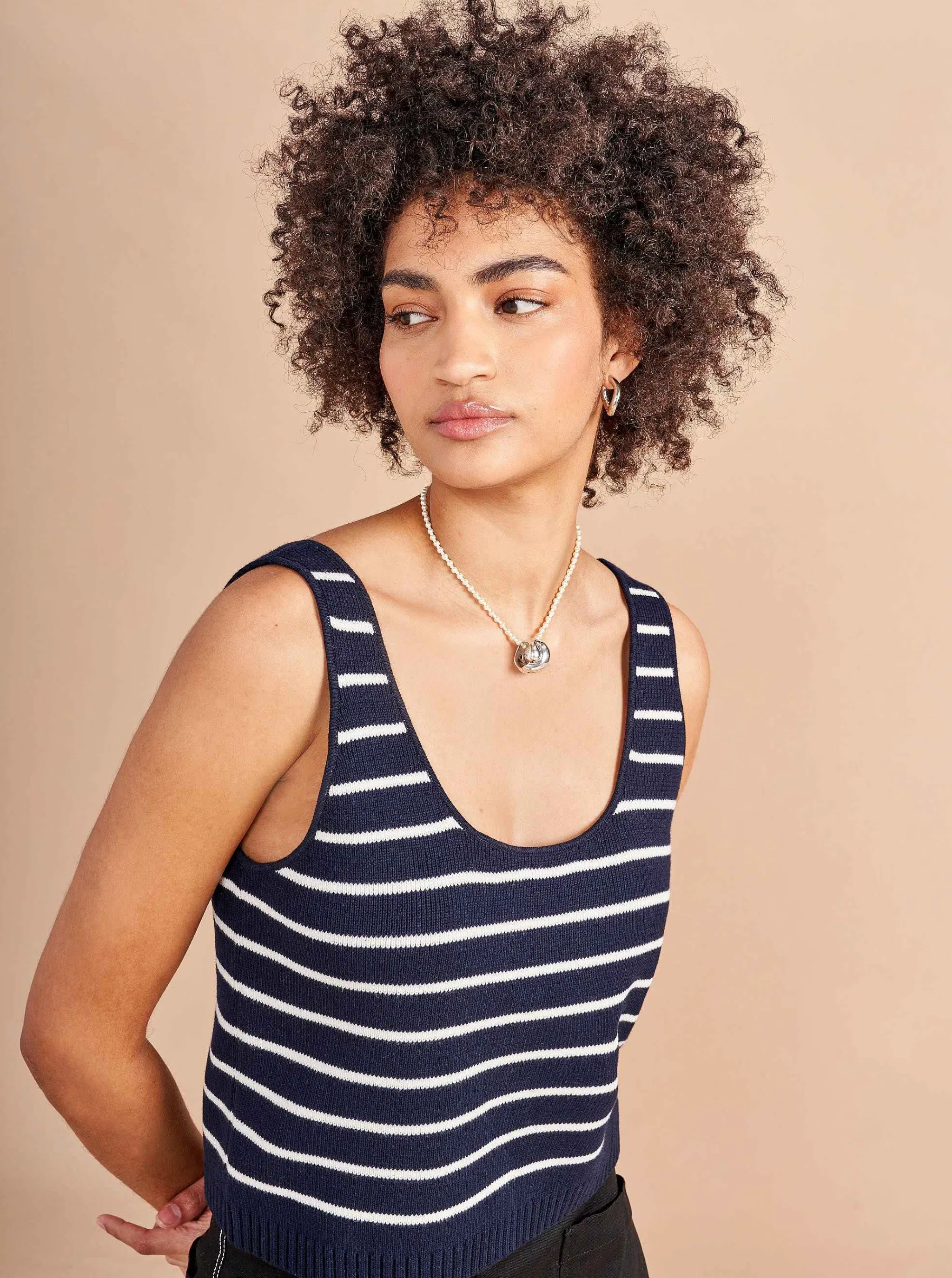 La Ligne Tops*Sailor Tank Navy/Cream