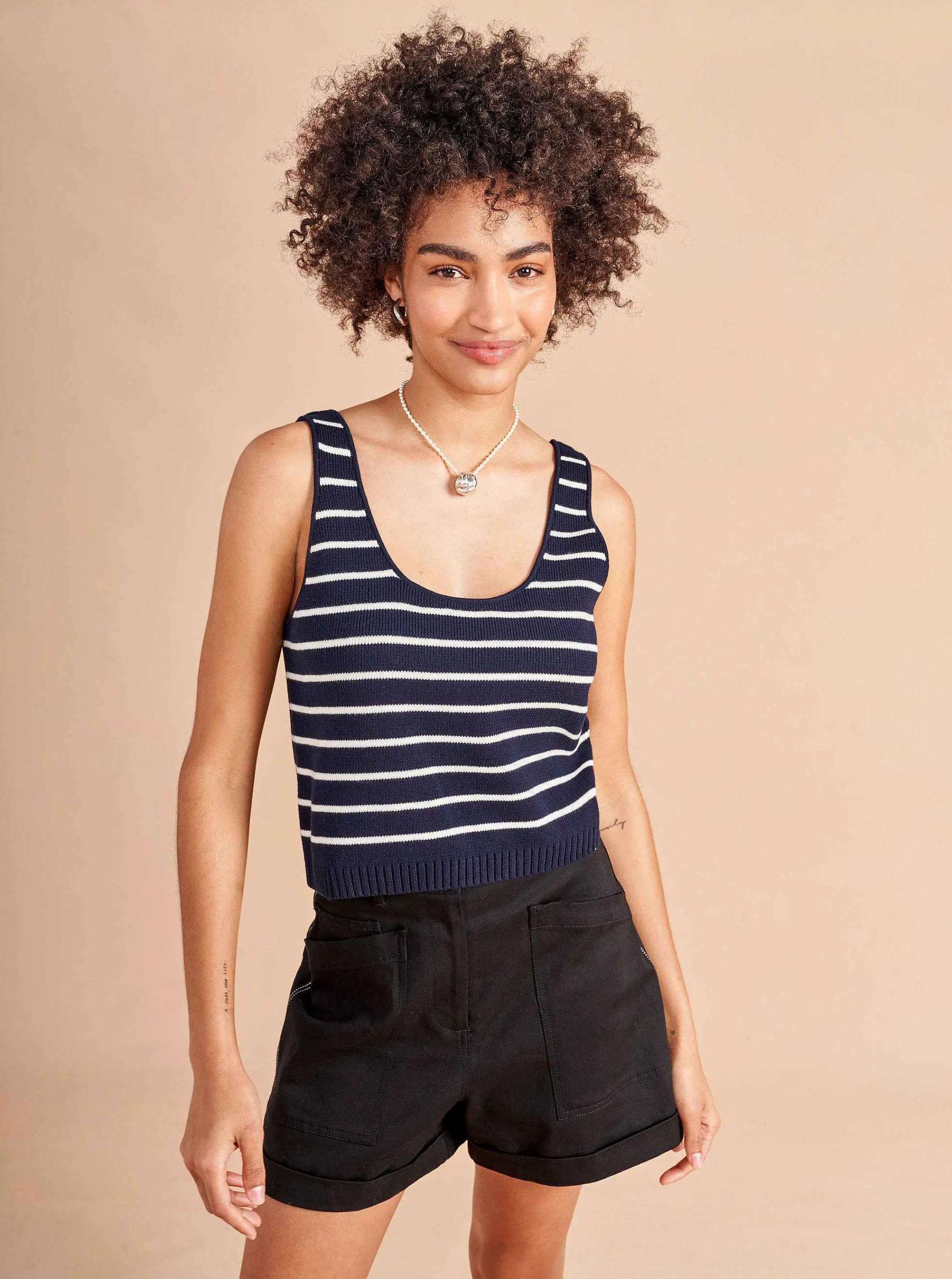 La Ligne Tops*Sailor Tank Navy/Cream