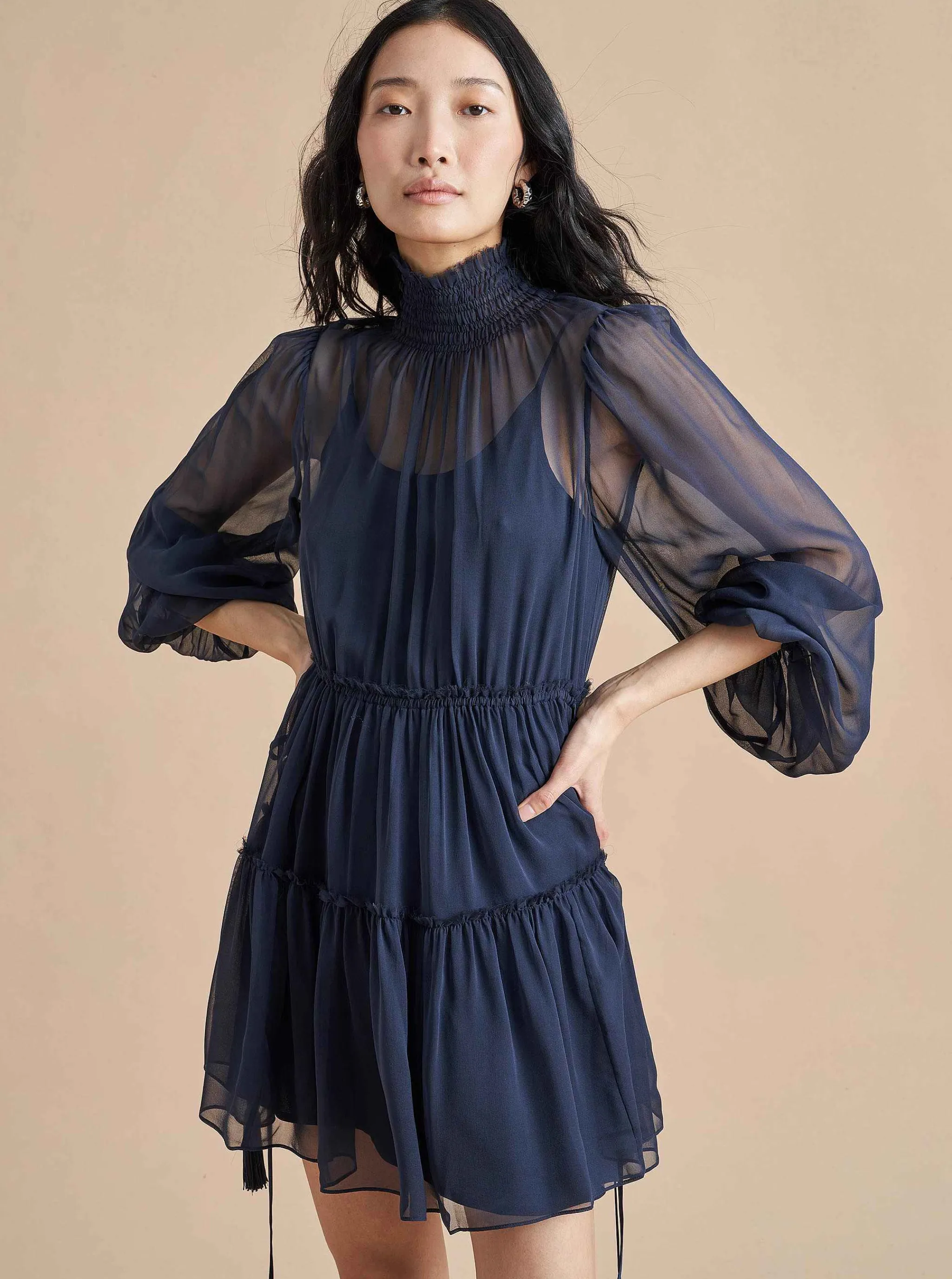 La Ligne Mini Dresses*Chiara Dress Navy