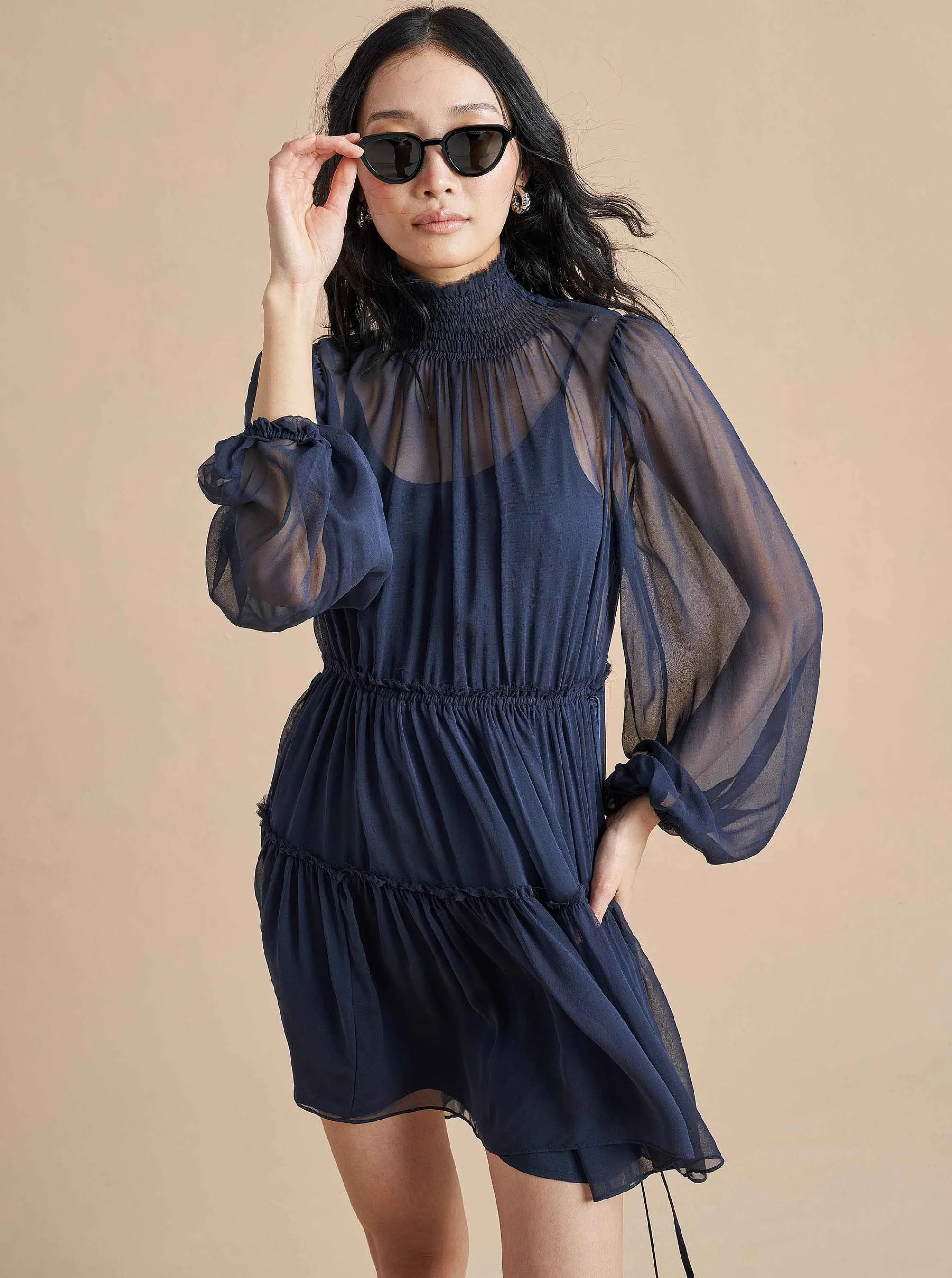La Ligne Mini Dresses*Chiara Dress Navy