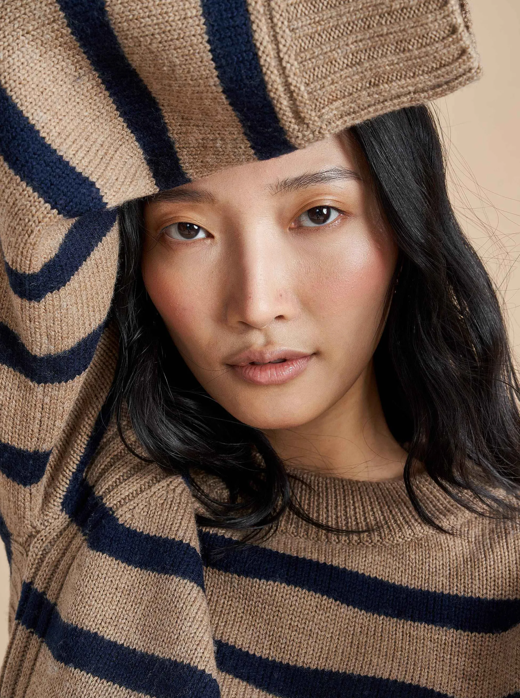 La Ligne Sweaters*Jack Sweater Camel/Navy