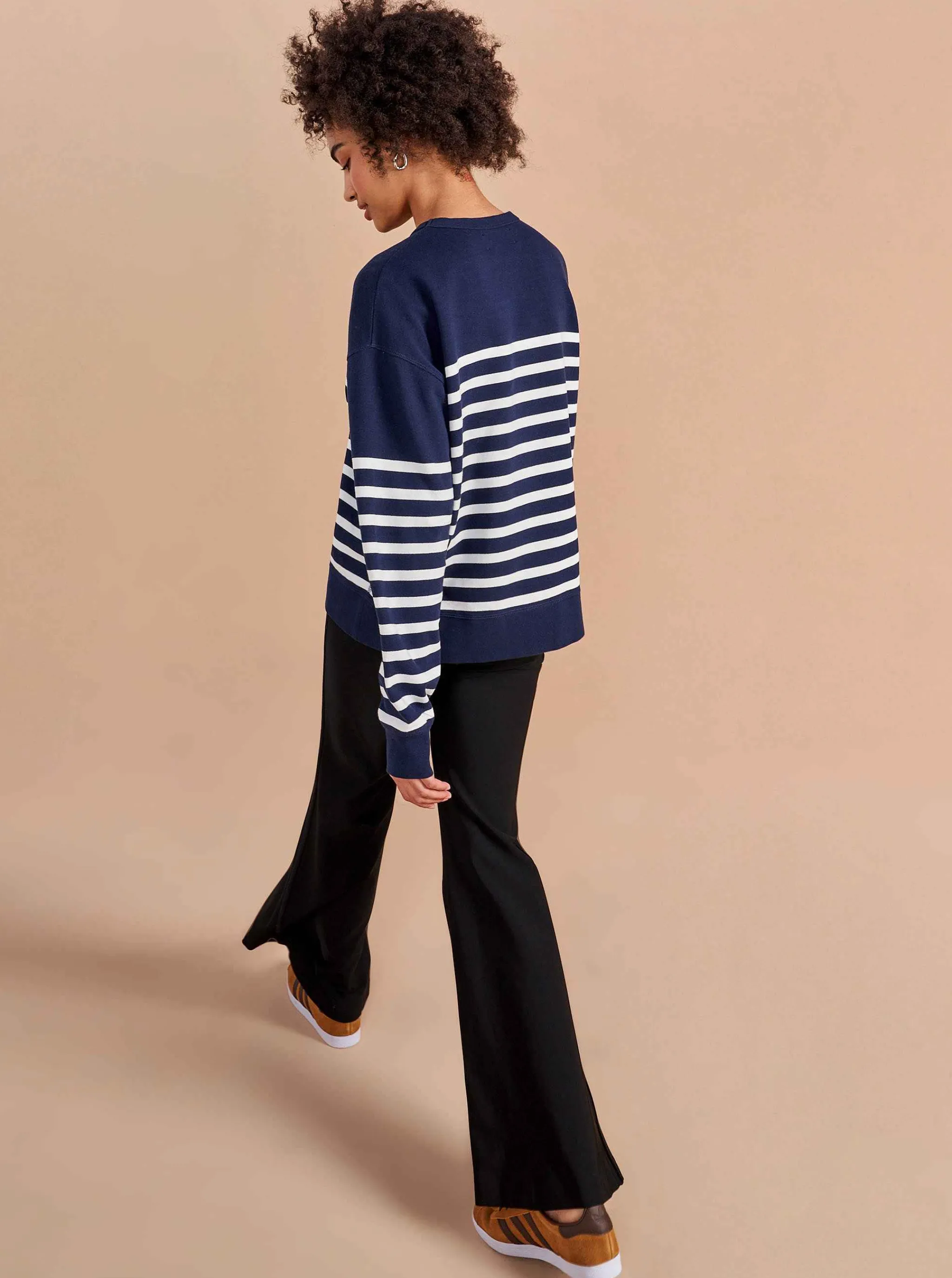 La Ligne Sweatshirts & Hoodies*James Sweatshirt Navy/Ivory