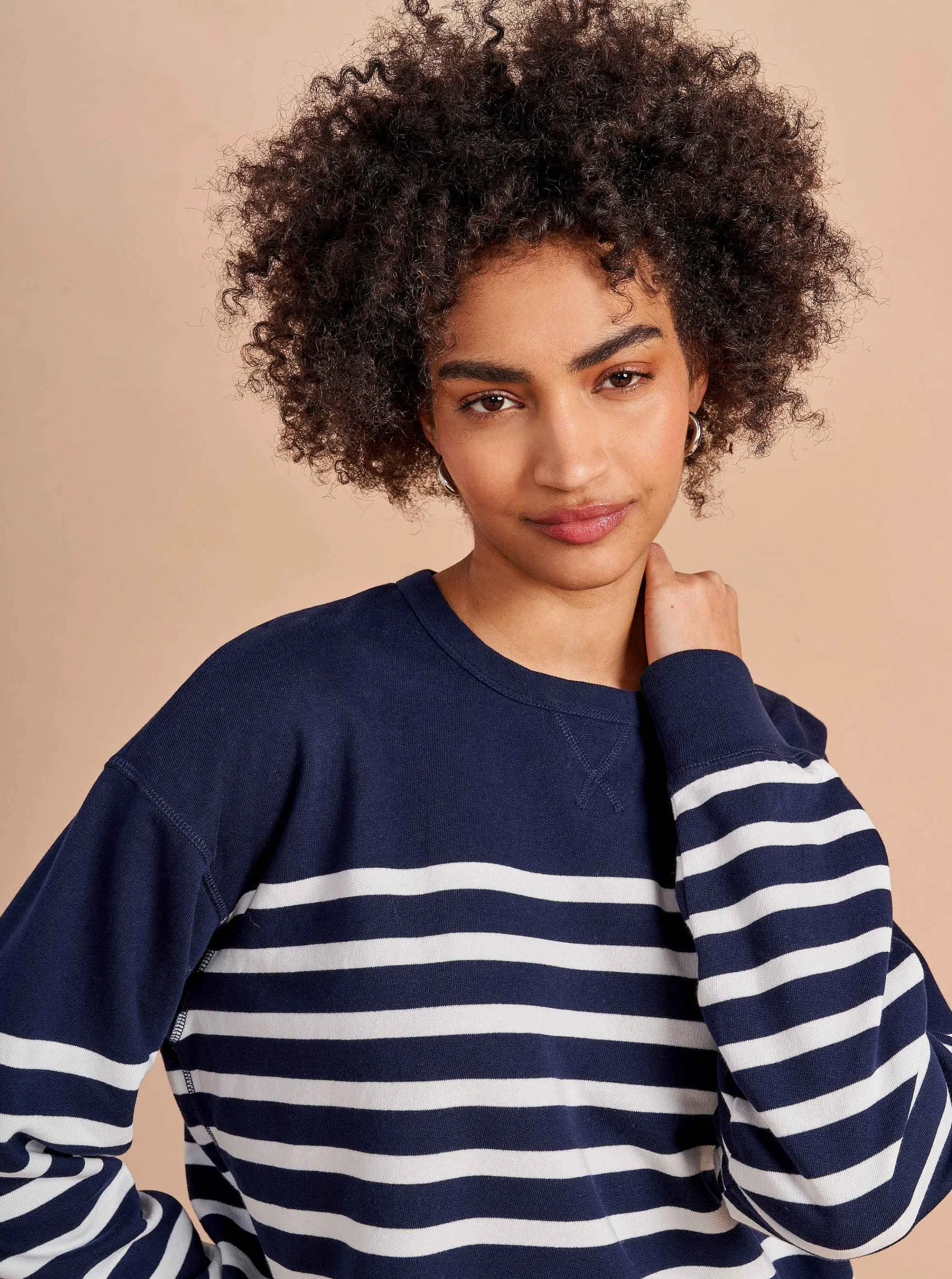 La Ligne Sweatshirts & Hoodies*James Sweatshirt Navy/Ivory