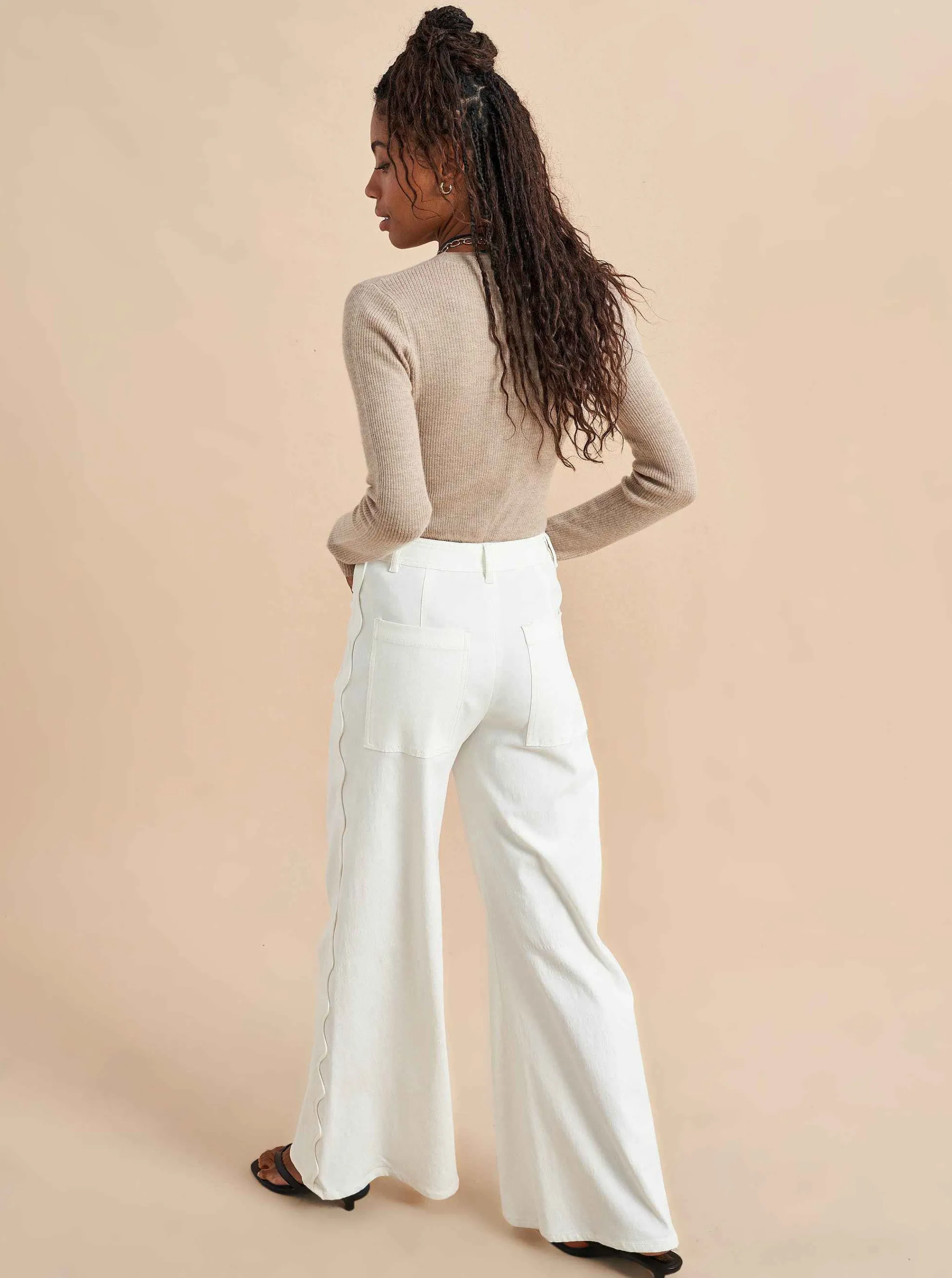 La Ligne Sweaters*Fine Line Sweater Tan