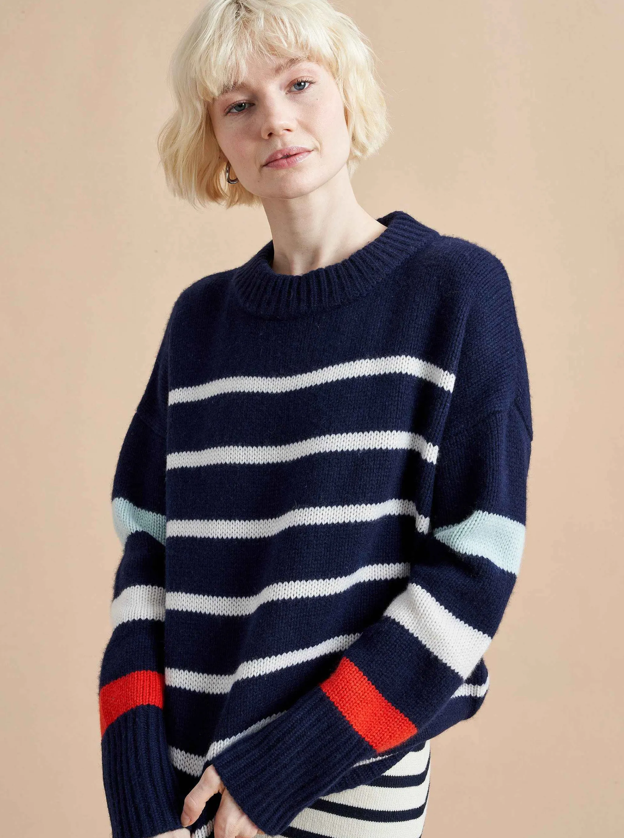 La Ligne Sweaters*Marin Sweater Navy/Multi