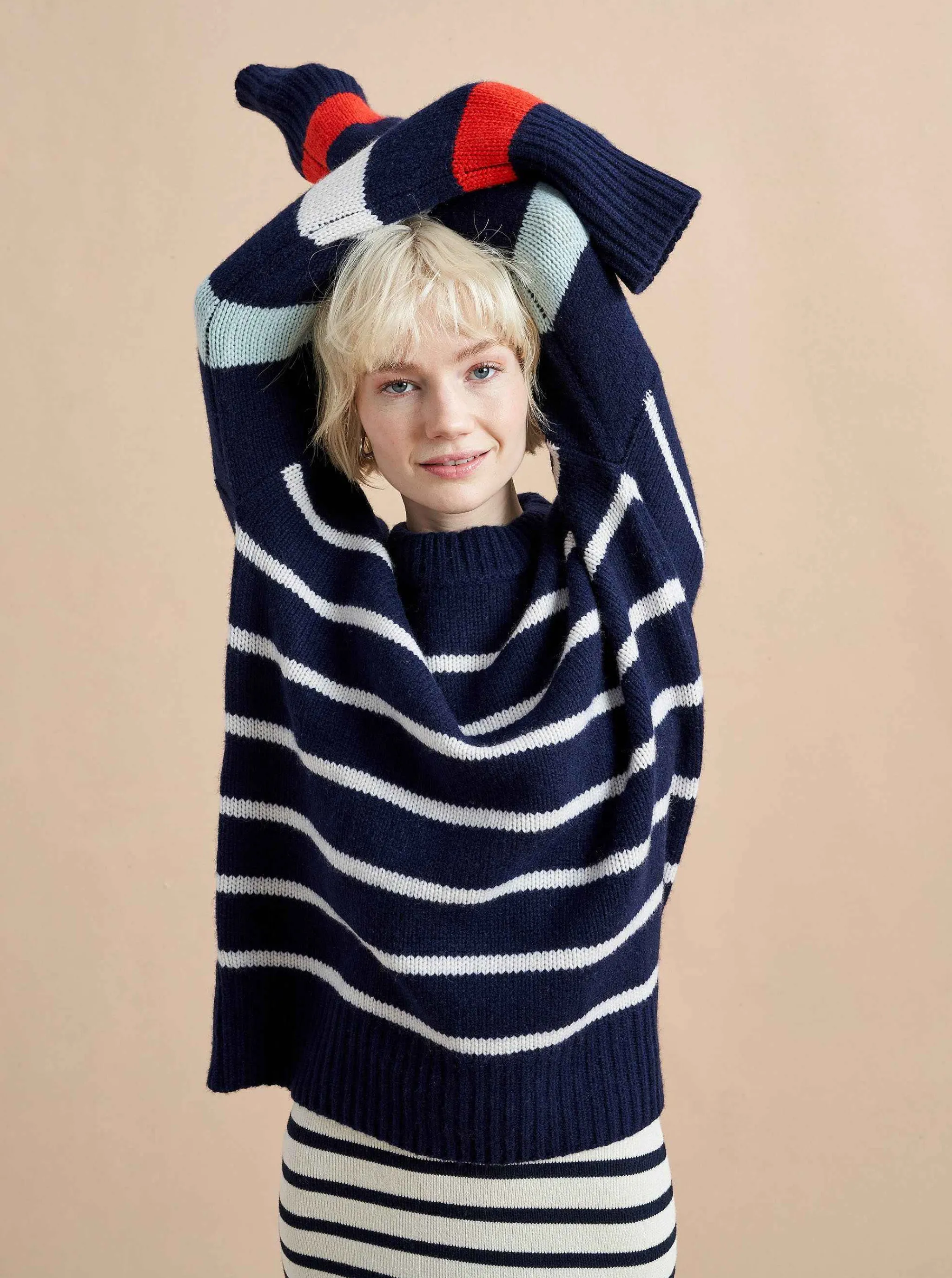 La Ligne Sweaters*Marin Sweater Navy/Multi