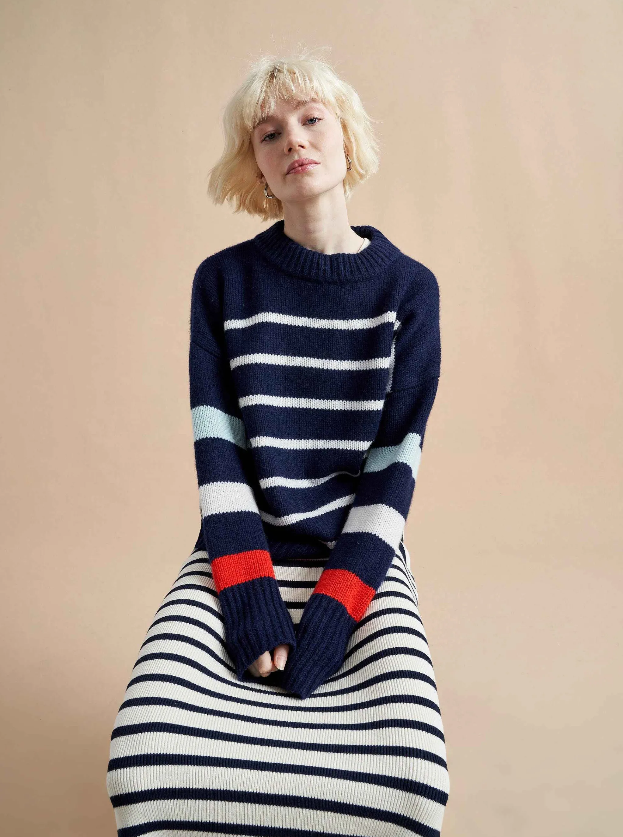 La Ligne Sweaters*Marin Sweater Navy/Multi