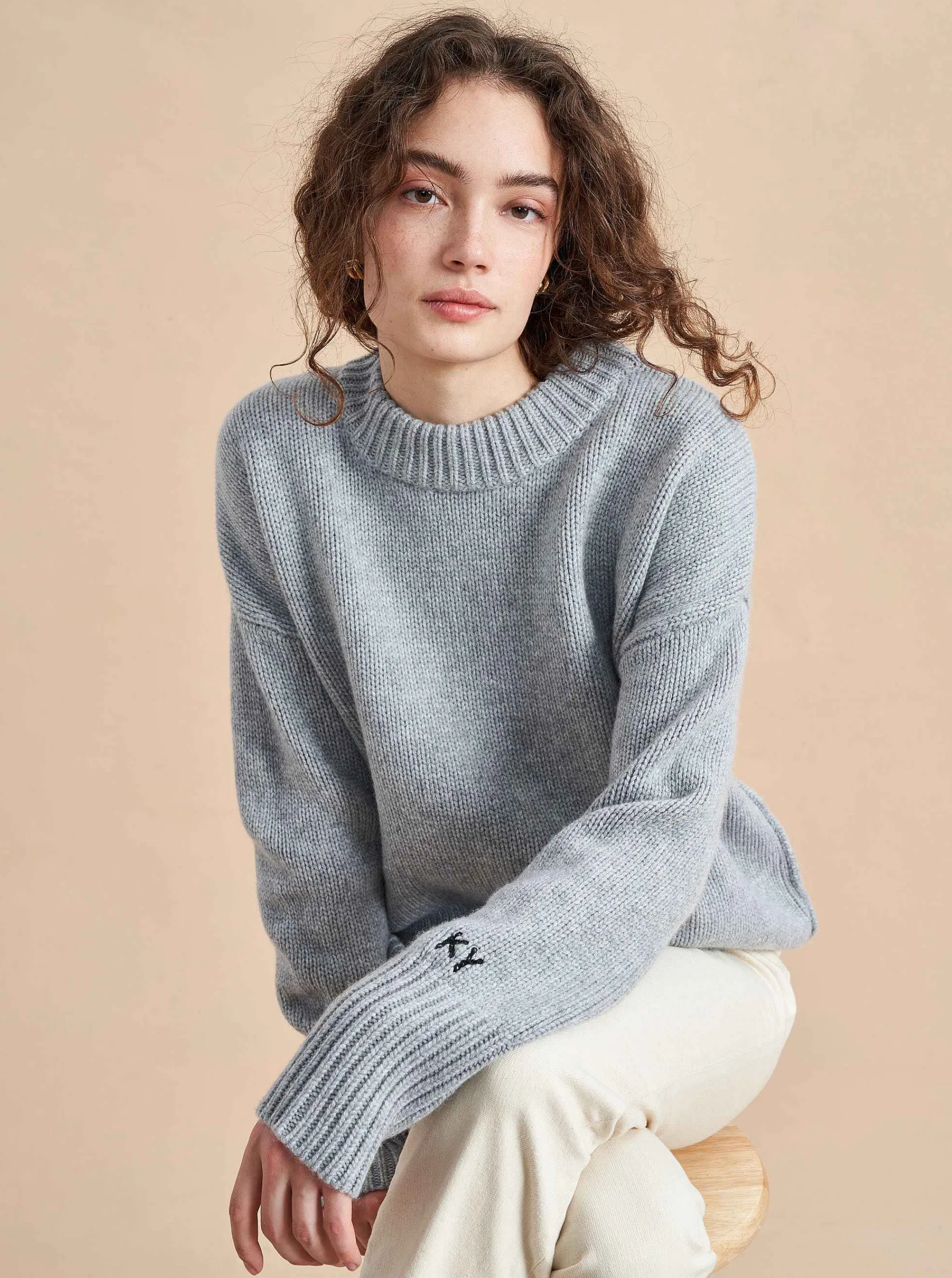 La Ligne Sweaters*Solid Marin Sweater Fuchsia