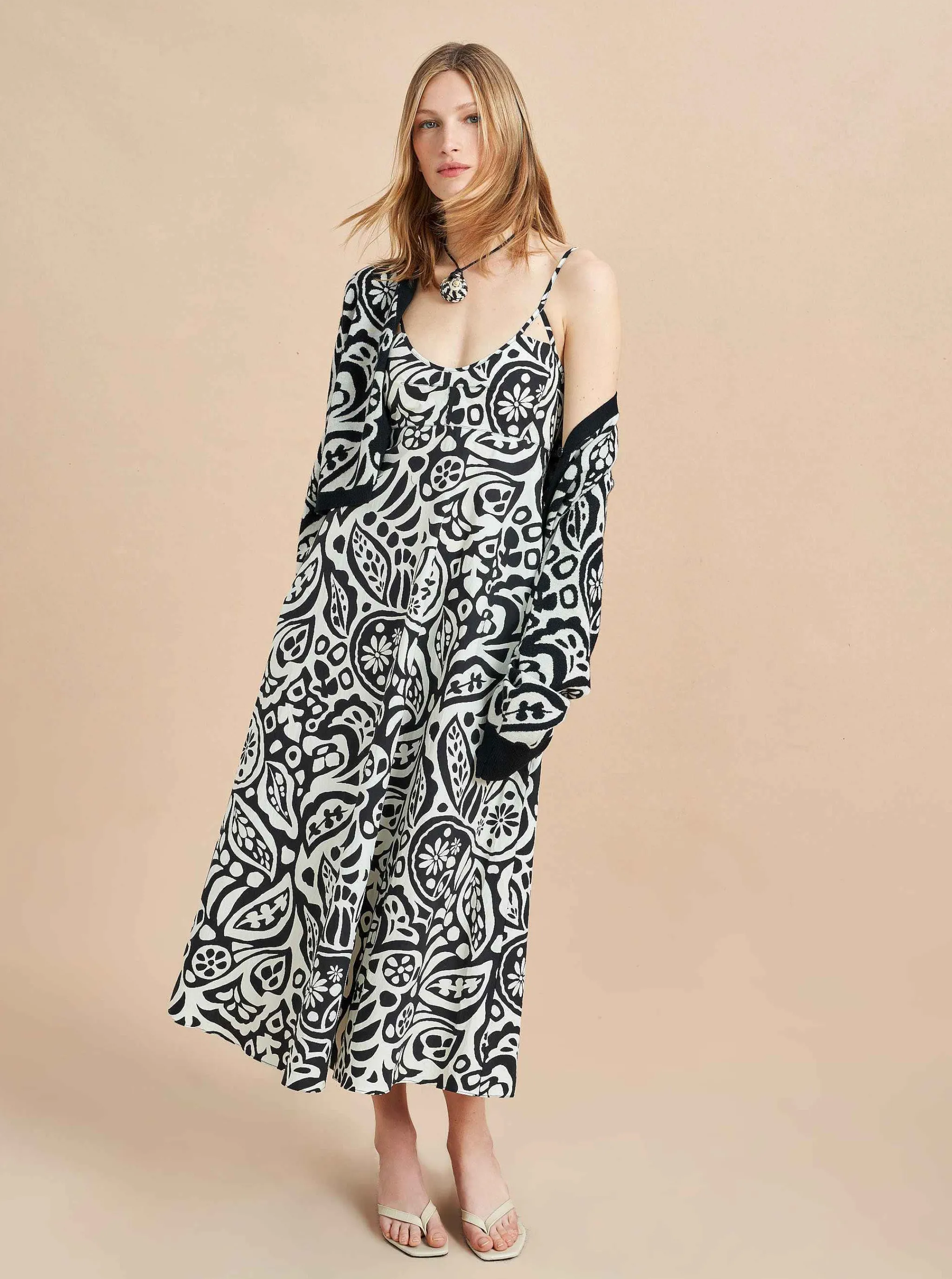 La Ligne Midi Dresses*Portia Dress Black/White
