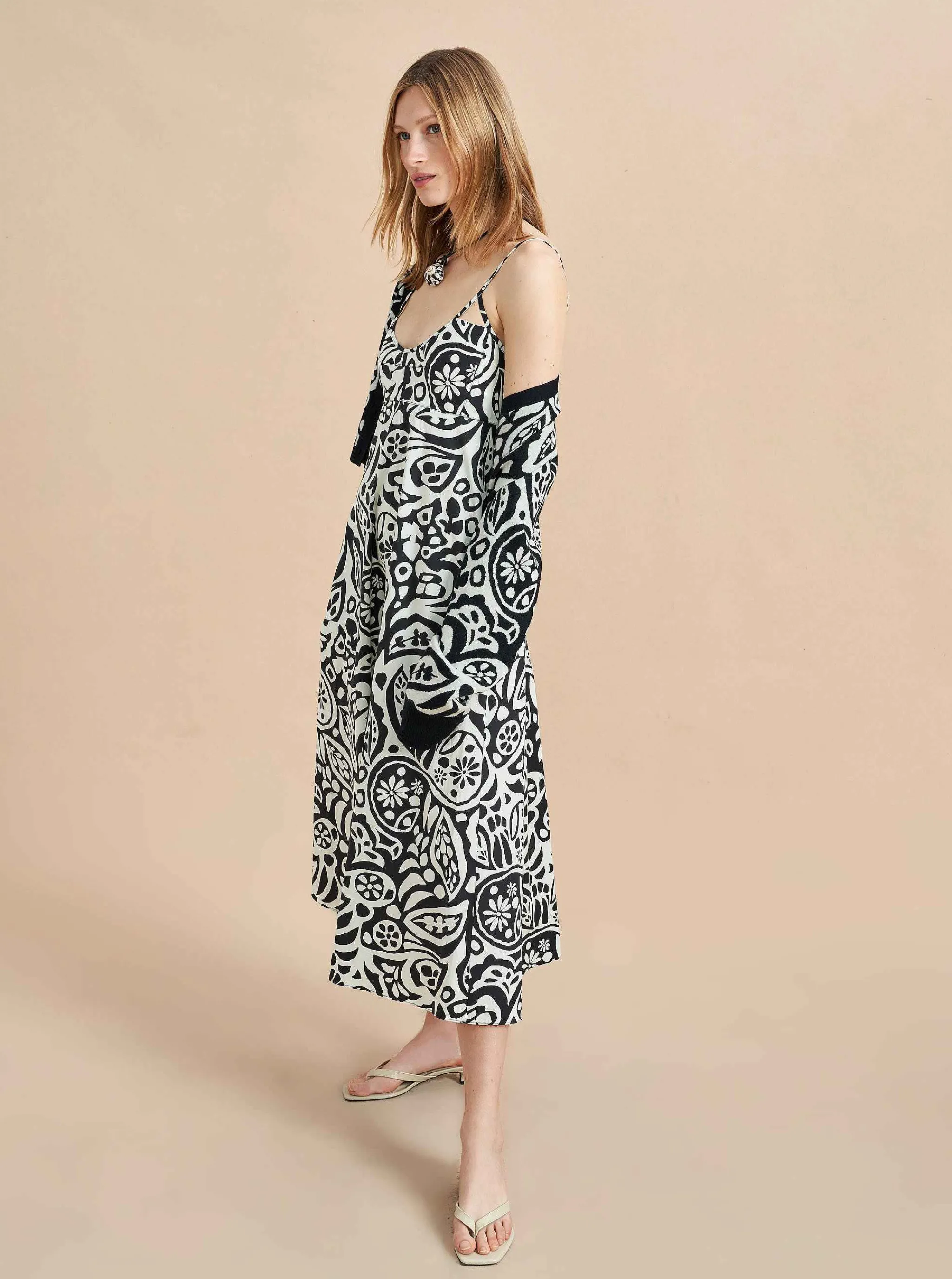 La Ligne Midi Dresses*Portia Dress Black/White