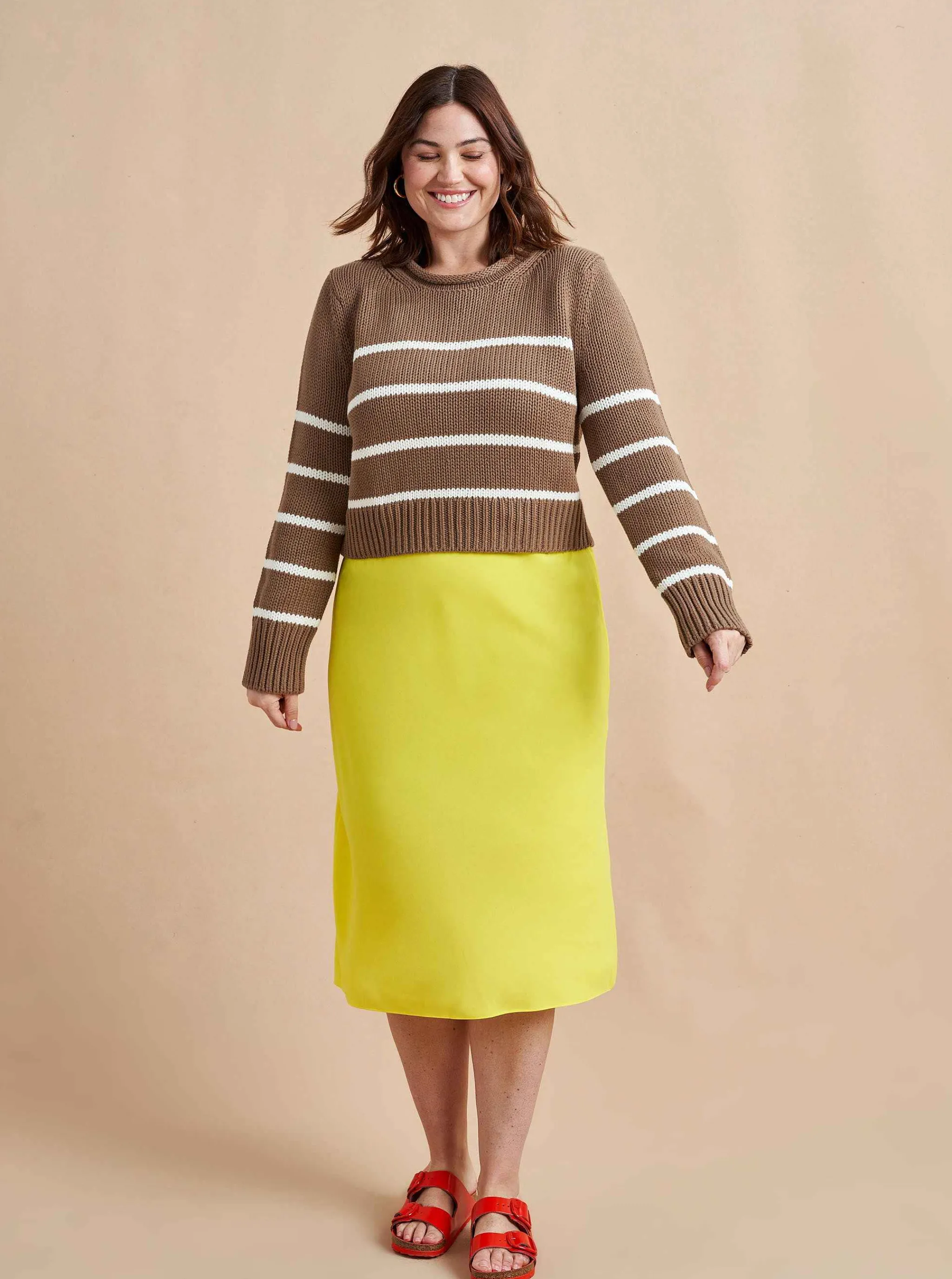La Ligne Sweaters*Mini Marina Sweater Tan/Cream