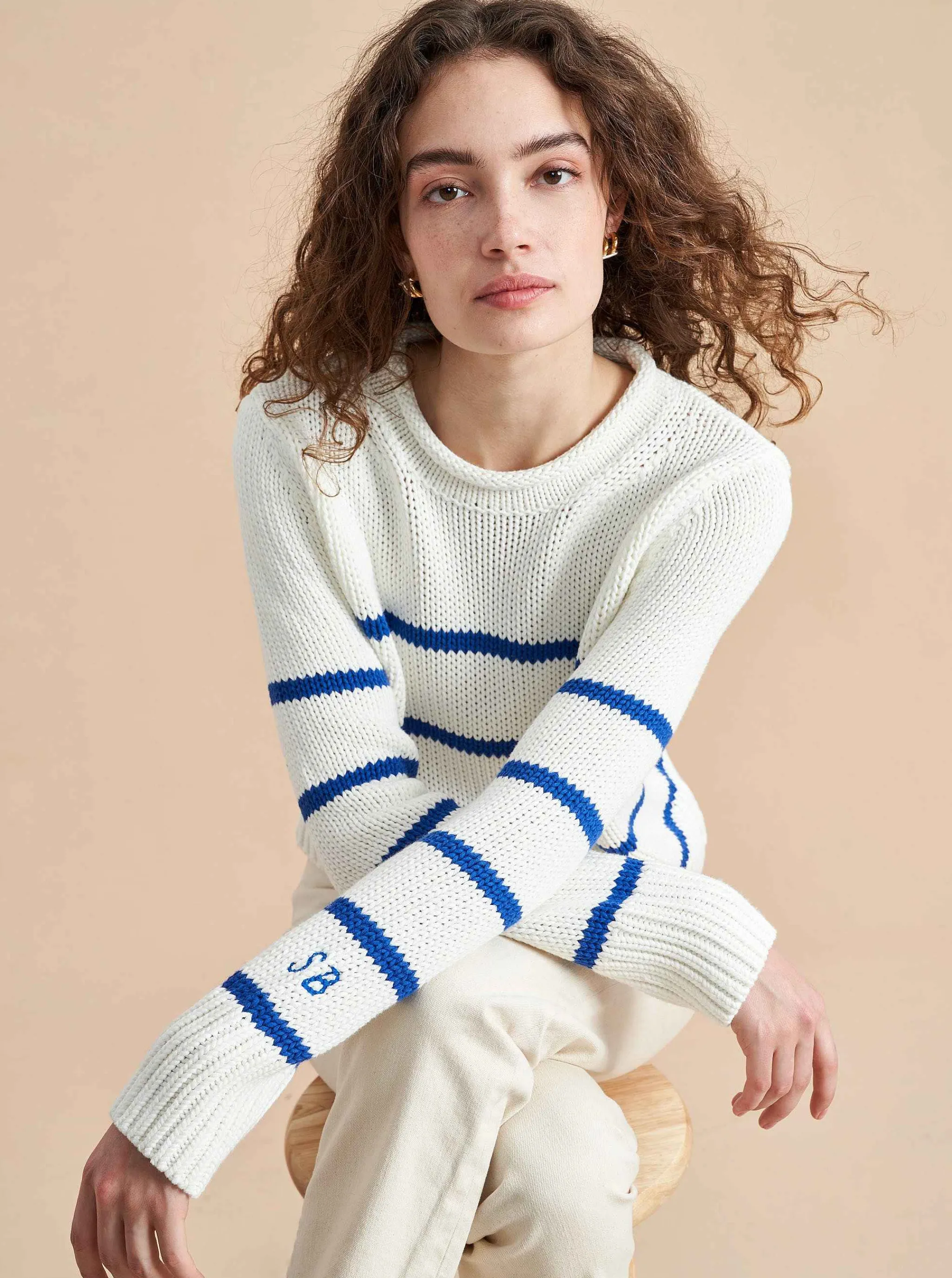 La Ligne Sweaters*Mini Marina Sweater Tan/Cream
