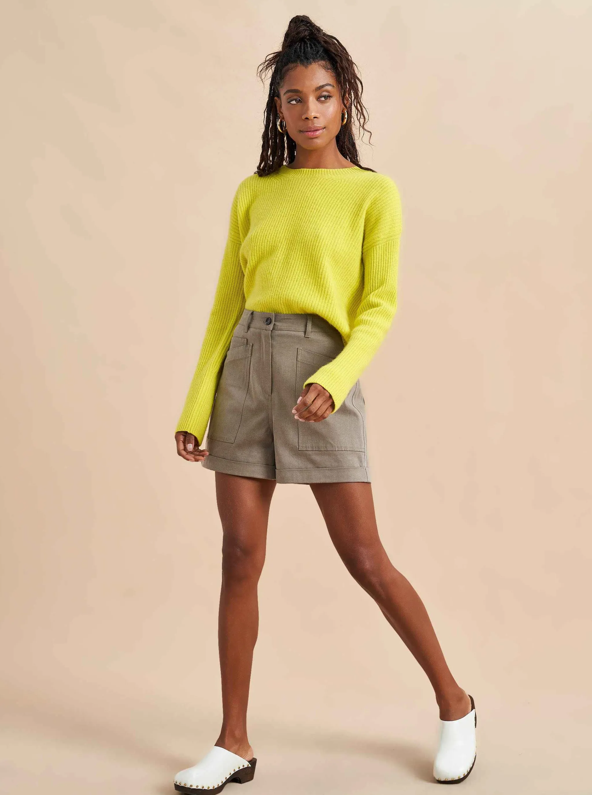 La Ligne Shorts*Canvas Short Mushroom