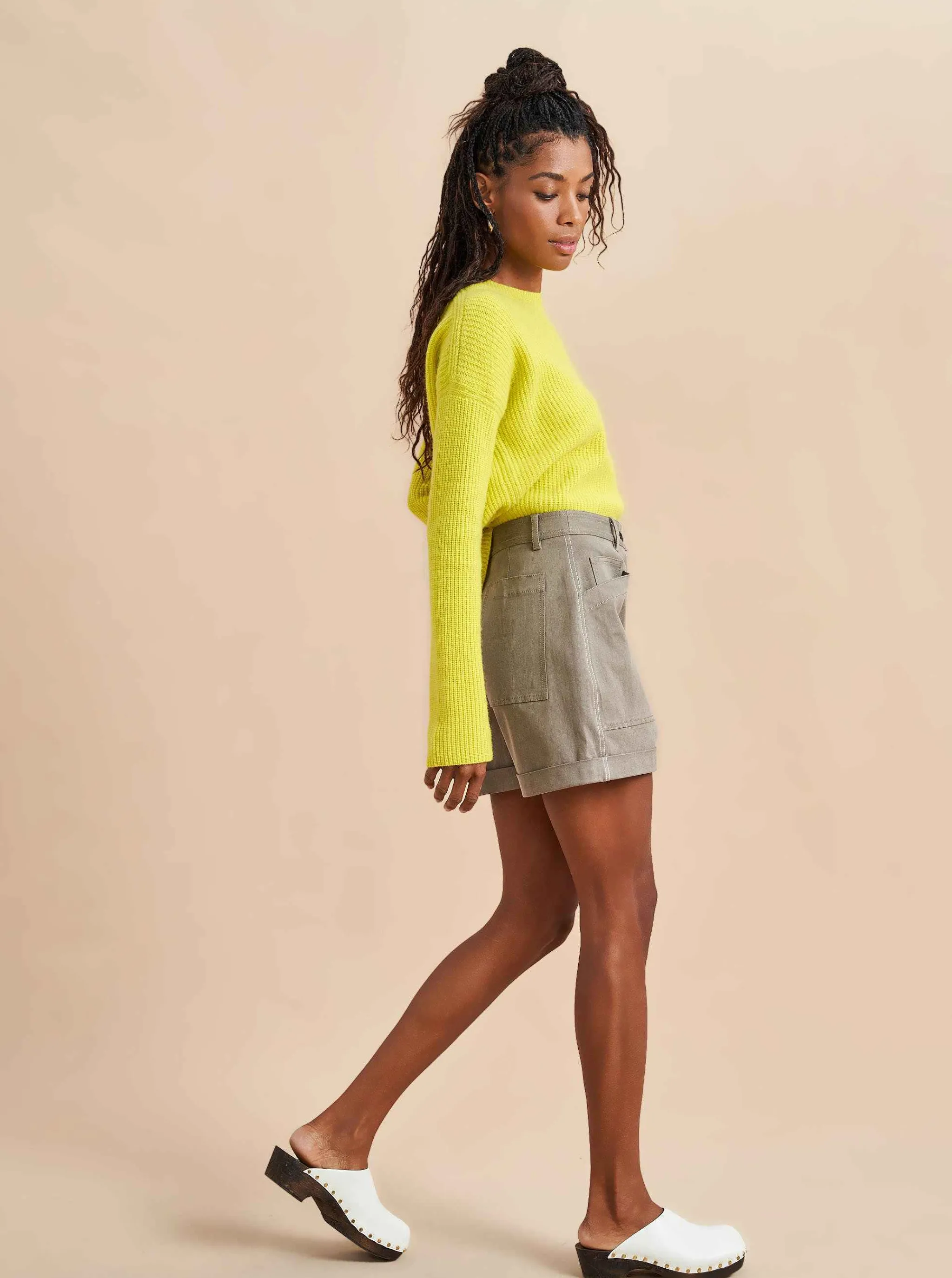 La Ligne Shorts*Canvas Short Mushroom