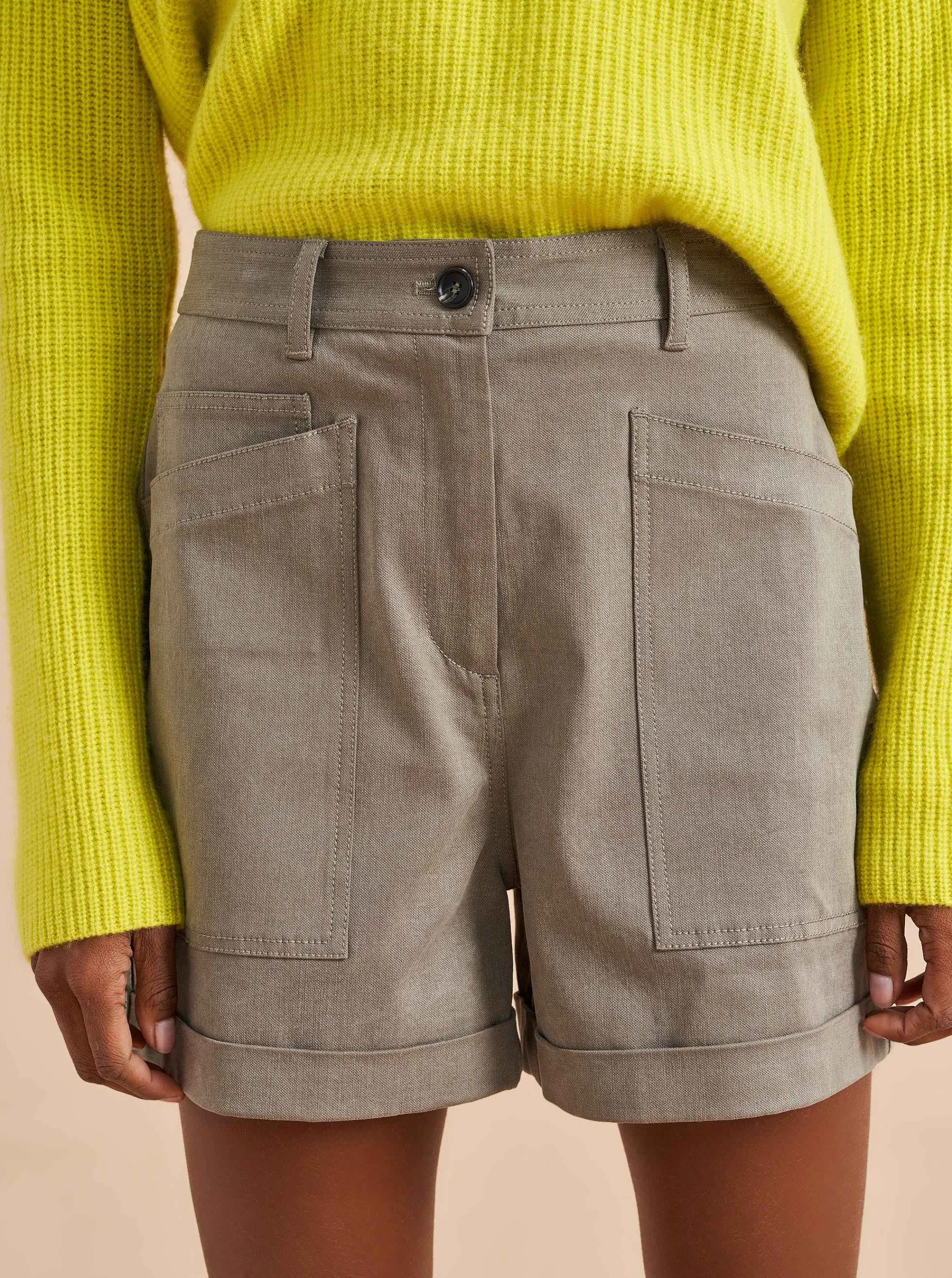 La Ligne Shorts*Canvas Short Mushroom