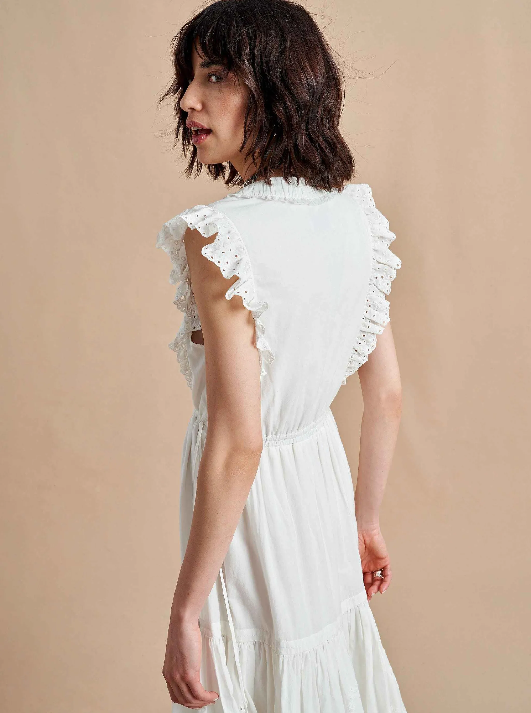 La Ligne Midi Dresses*Pointelle Marta Dress Ivory