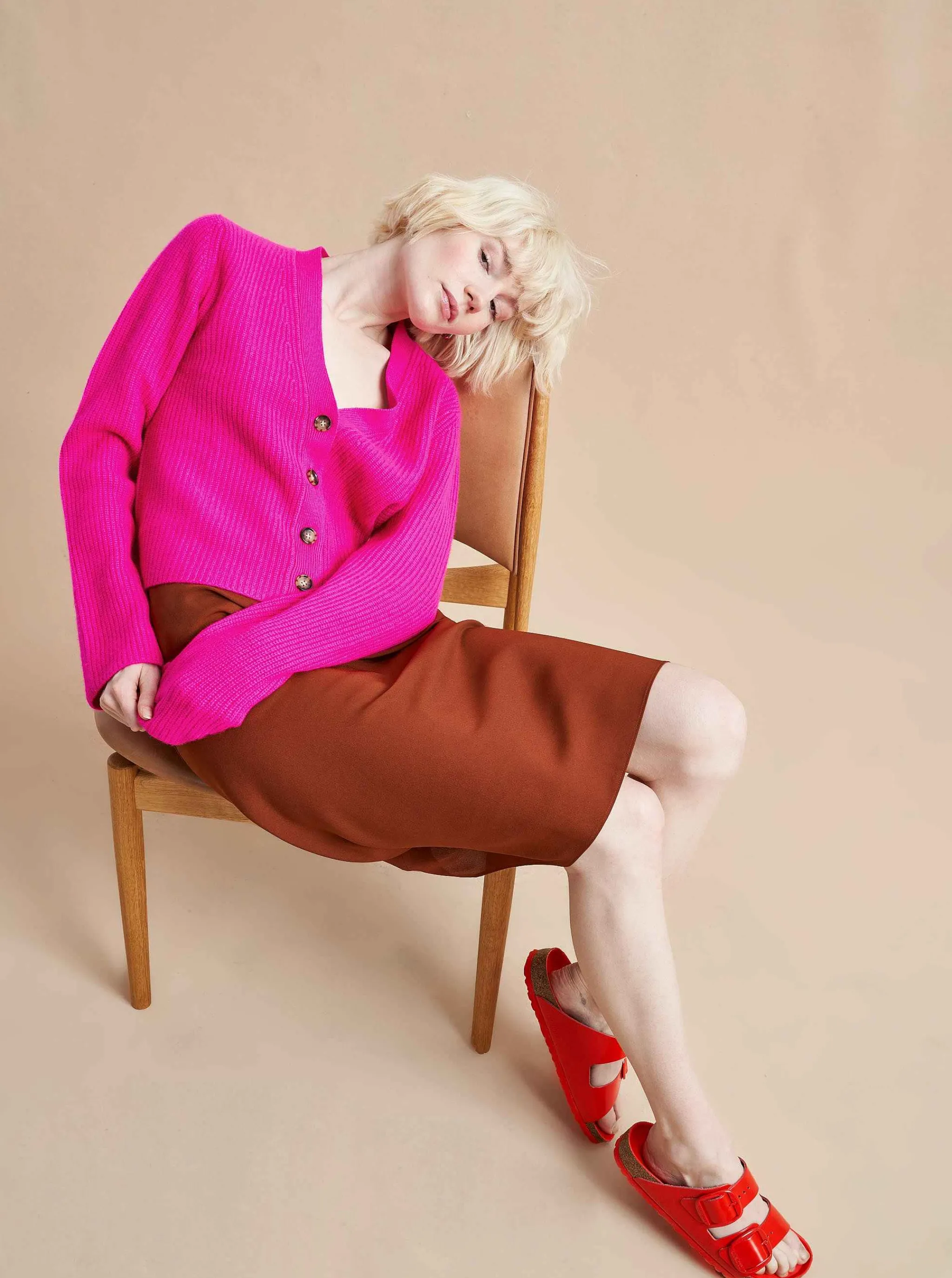 La Ligne Cardigans*Mini Toujours Cardigan Fuchsia