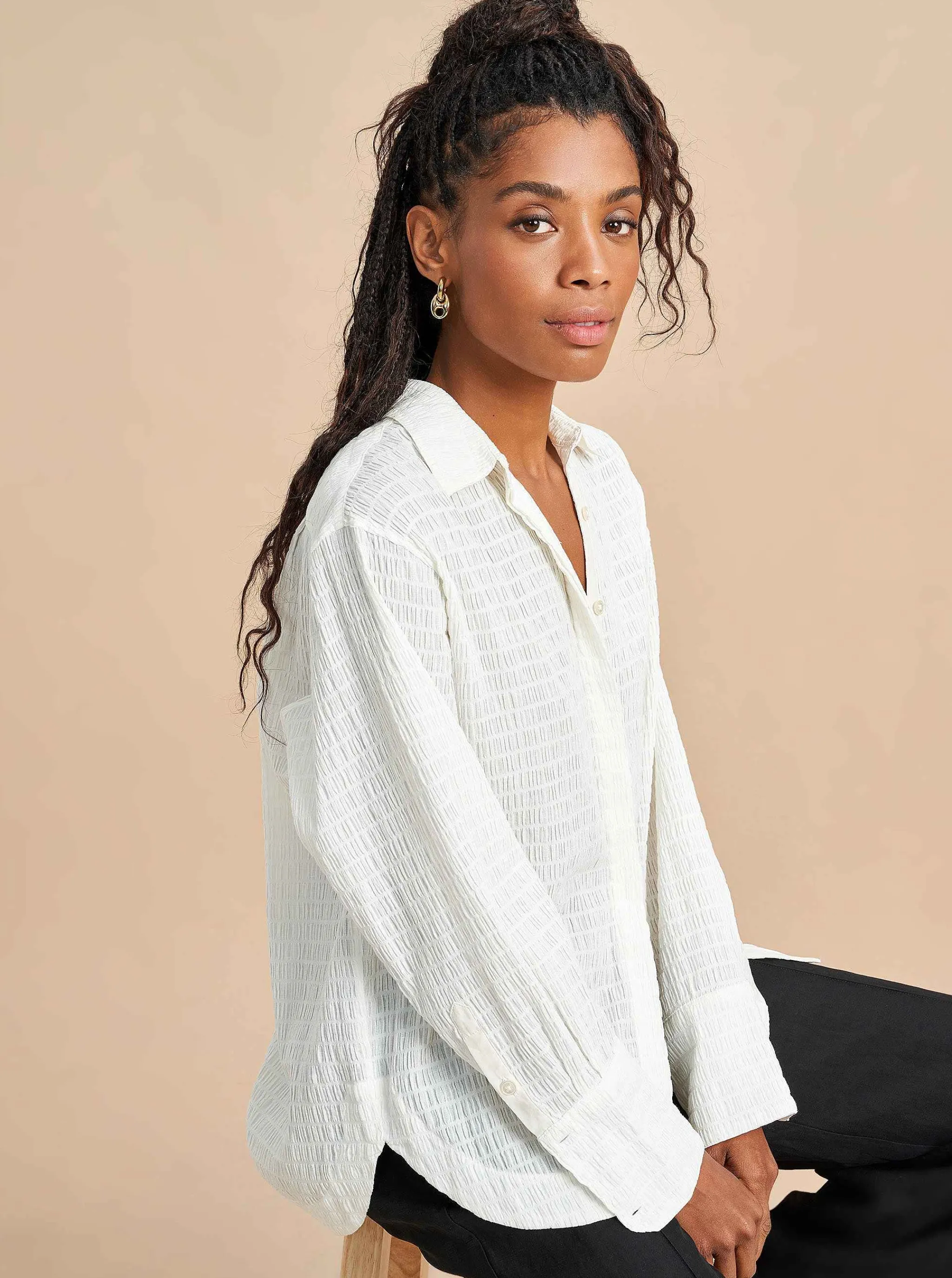 La Ligne Shirts*Textured Val Shirt